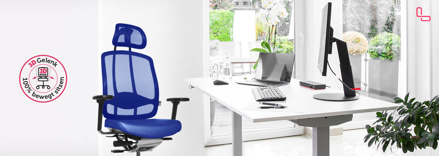 Profi Bürostuhl Wagner AluMedic 10 blau