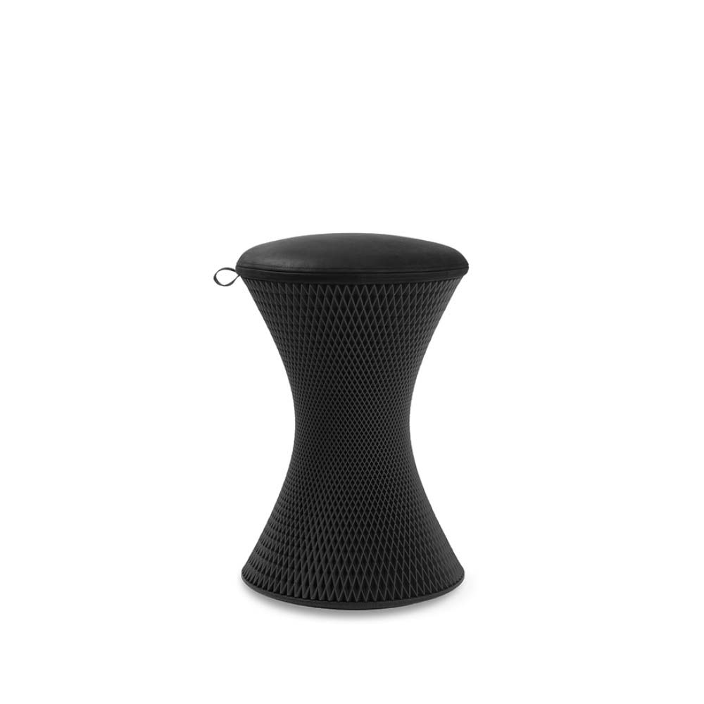 Designhocker #wagnerdesignlab 3D One S schwarz/schwarz (Naturleder)