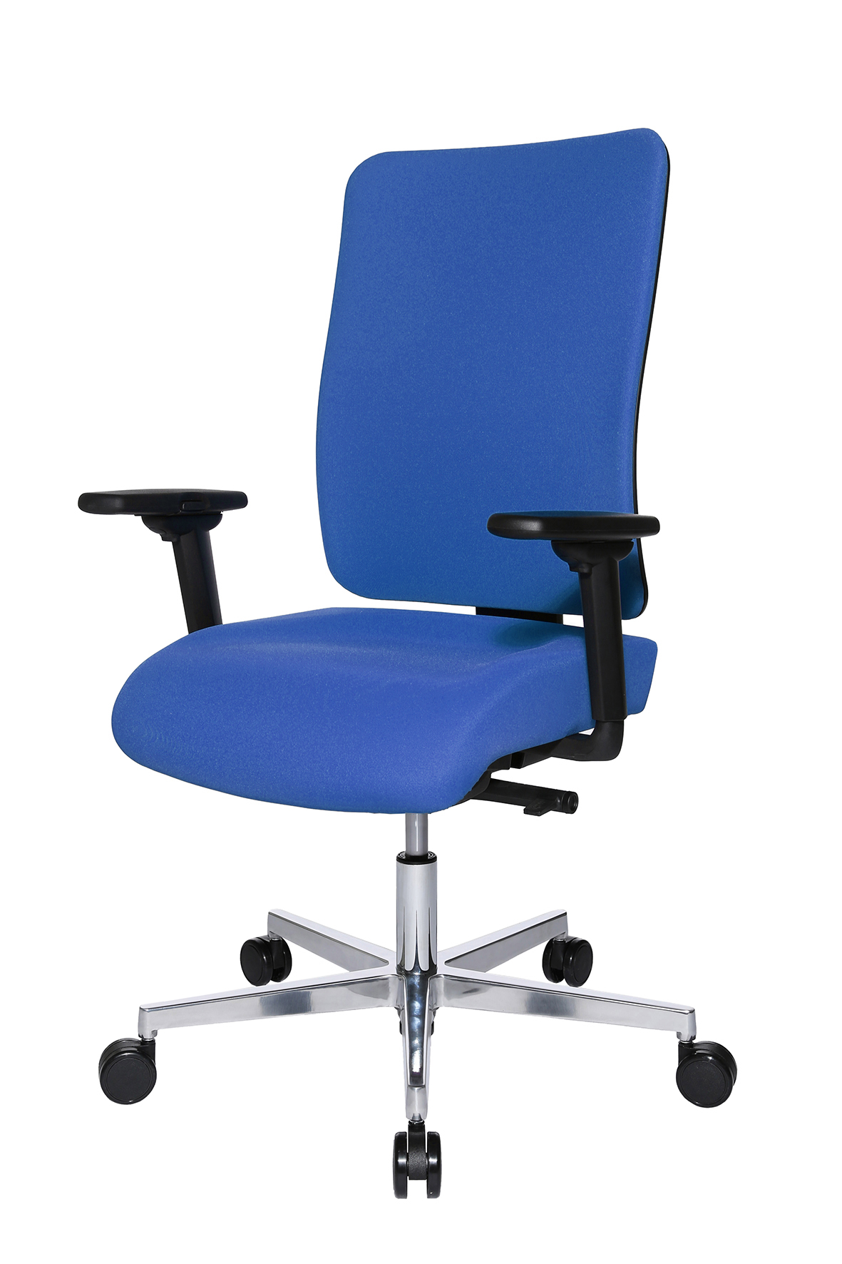Bürostuhl Topstar Sitness Open X DLX (P) Schiebesitz Fuß poliert - blau