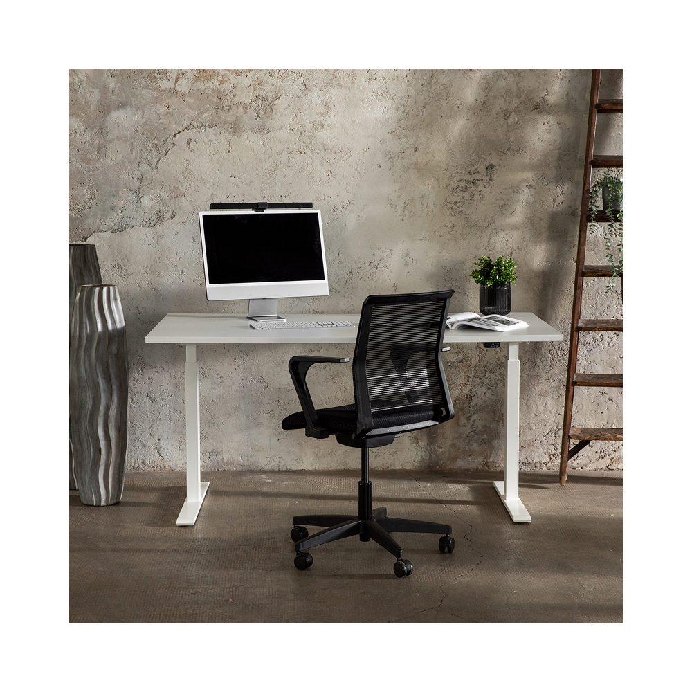 Home-Office Stuhl Sitness Smart Point hellgrau mit fester Armlehne