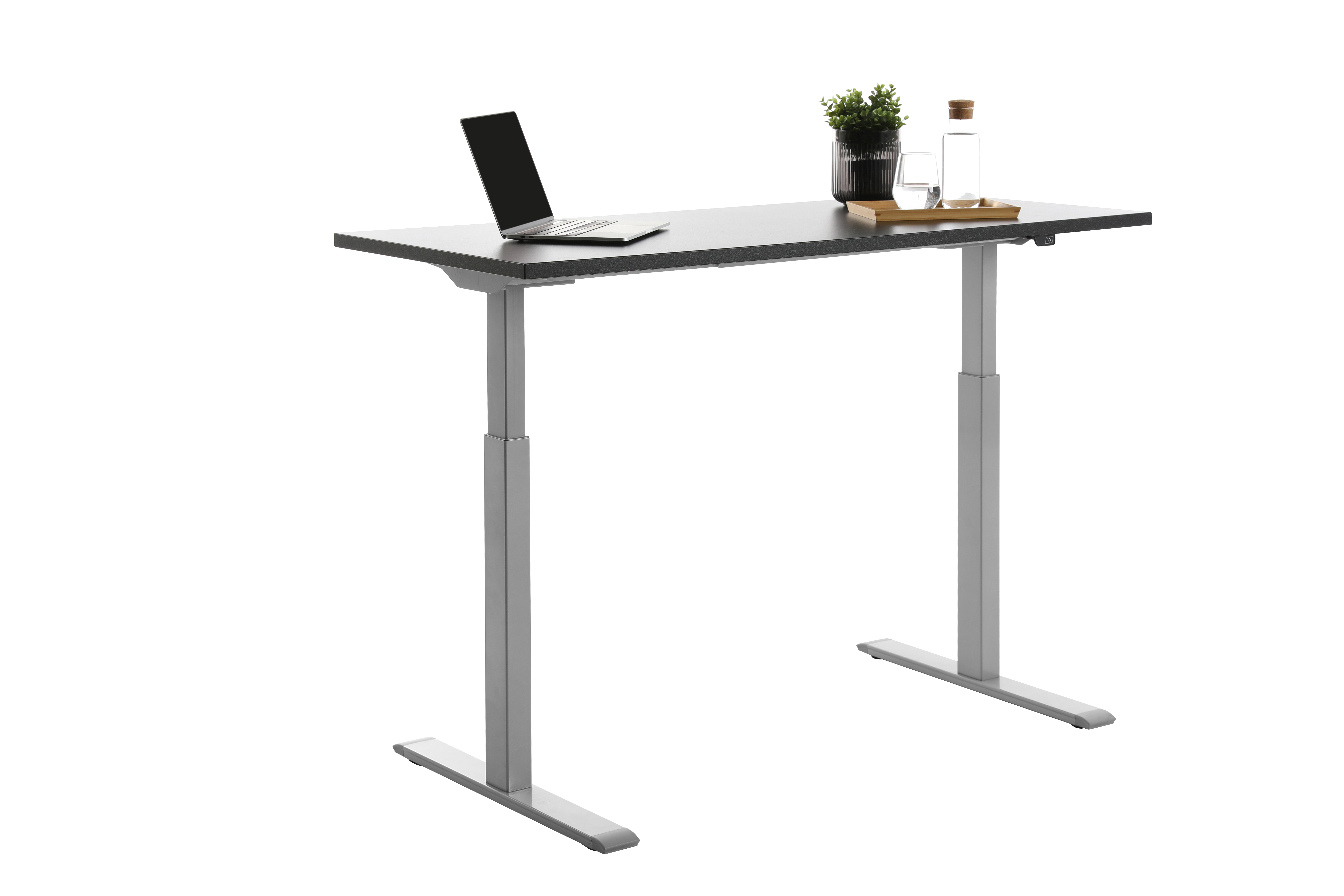 140 x 60 cm Schreibtisch Topstar Ergo E-Table höhenverstellbar - grau, schwarz