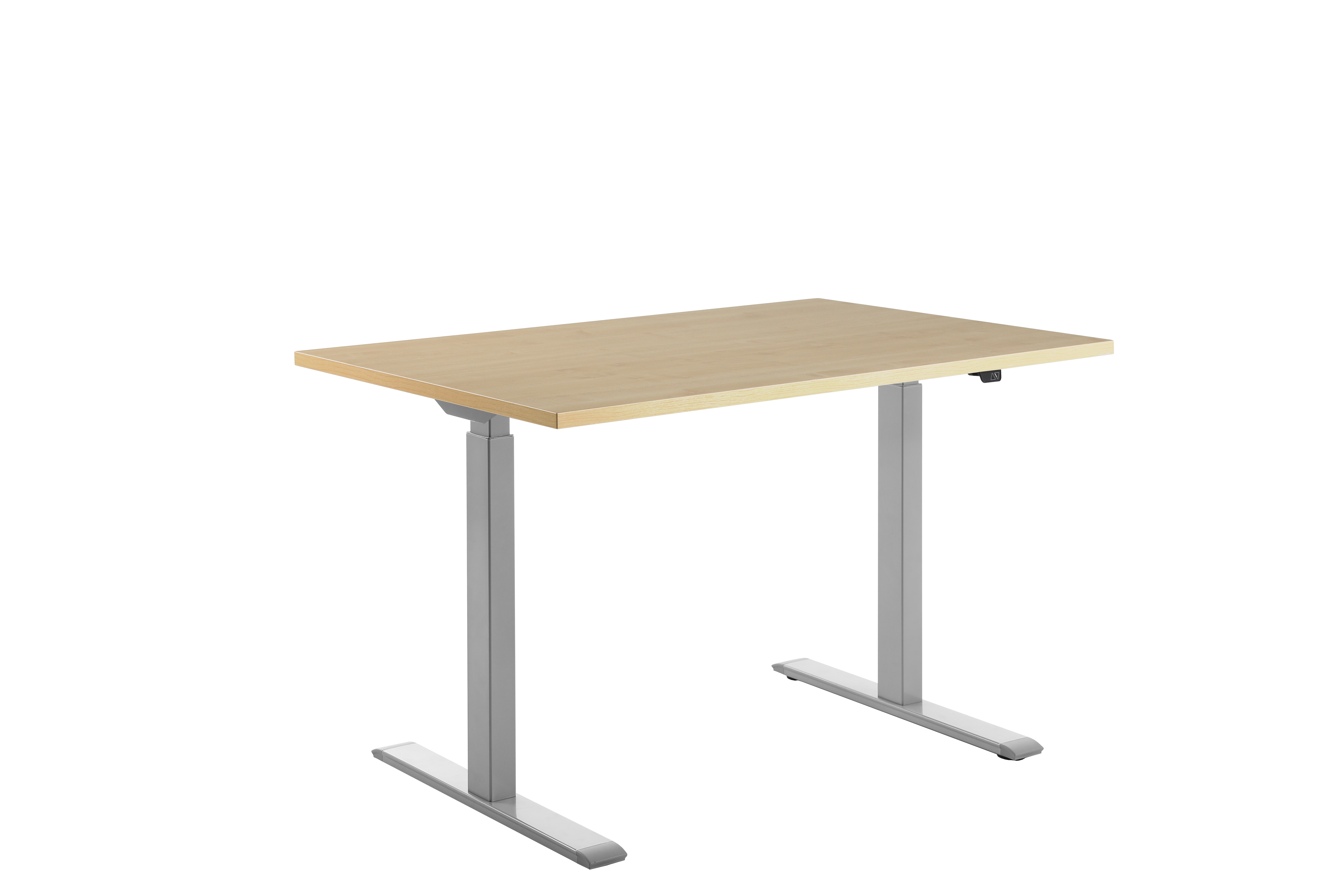120 x 80 cm Höhenverstellbarer Schreibtisch Topstar Ergo E-Table - grau, Ahorn