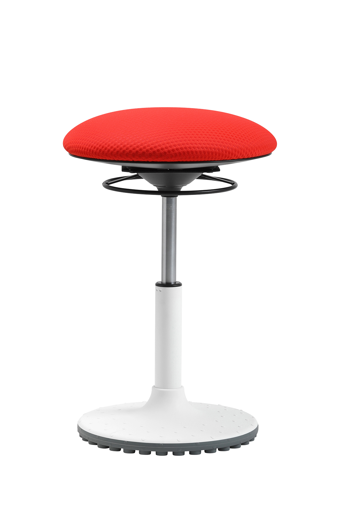 living chairs "Move" Sitzhocker weiss/neon rot