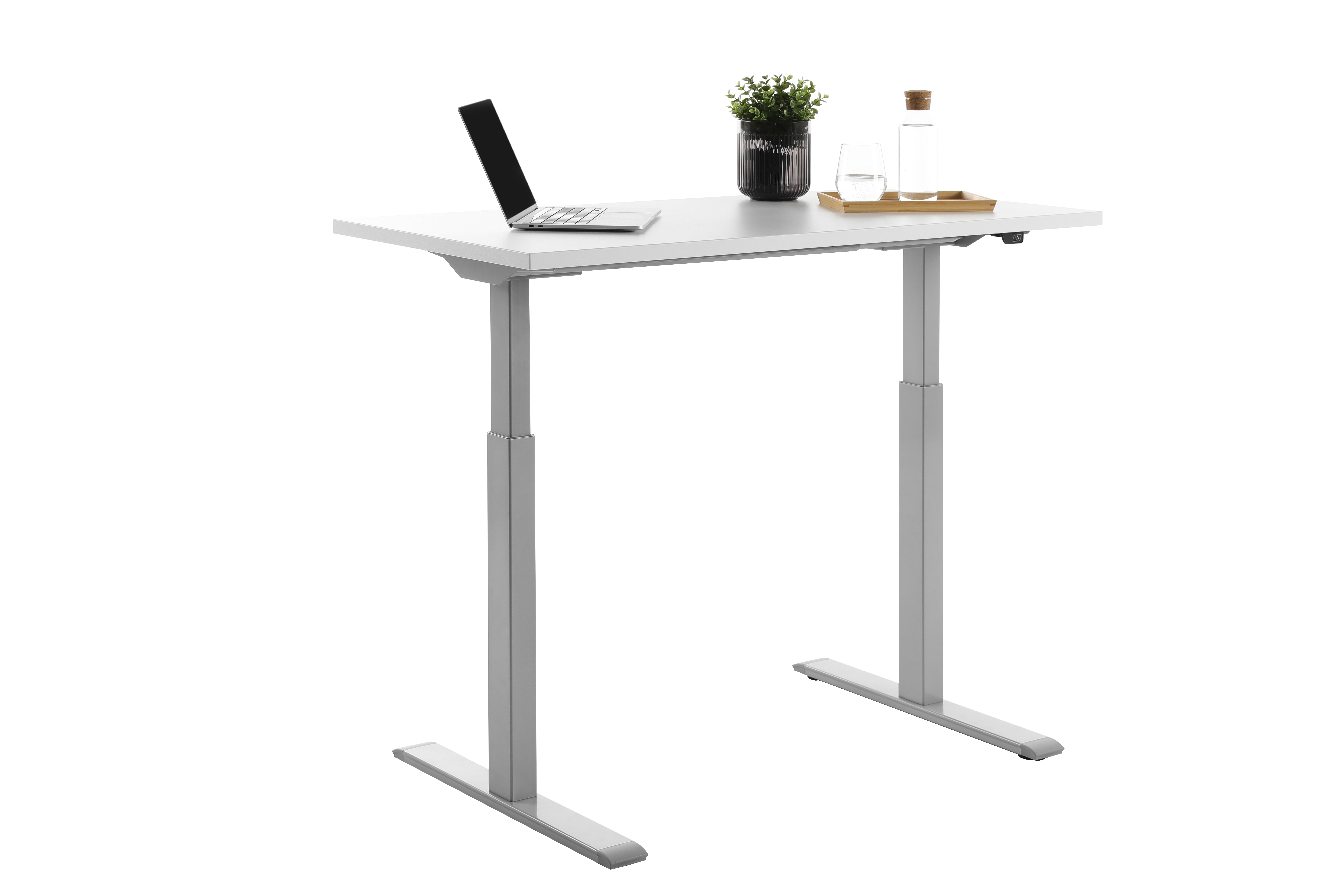 120 x 60 cm Schreibtisch Topstar Ergo E-Table höhenverstellbar - grau, weiss
