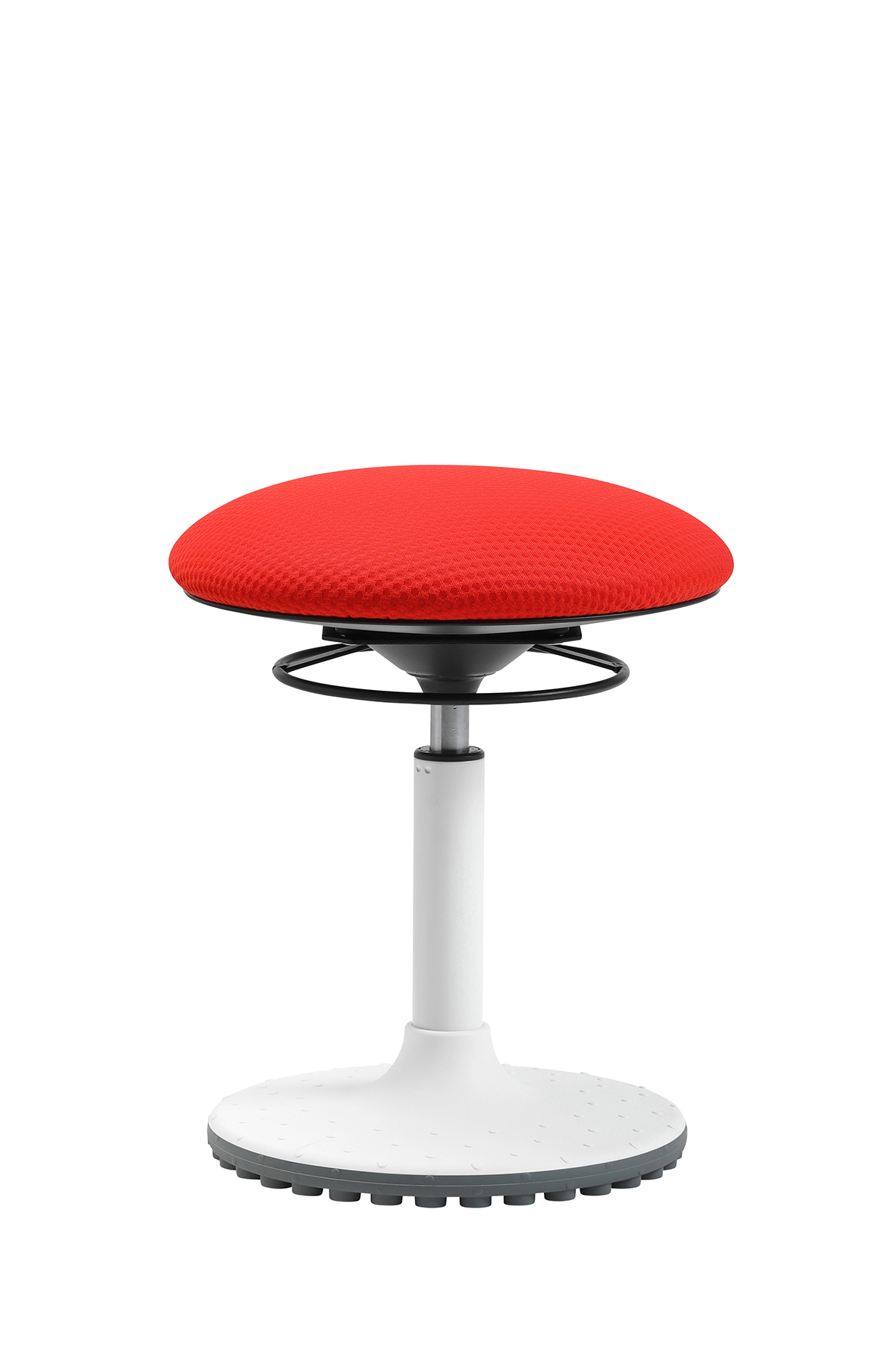living chairs "Move" Sitzhocker weiss/neon rot