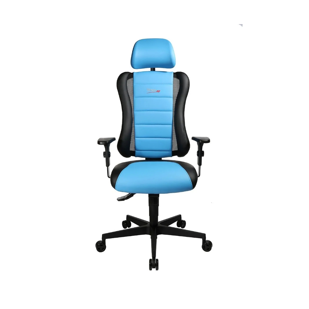 Gaming Stuhl Topstar Sitness RS hellblau mit höhenverstellbarer Armlehne/ mit Kopfstütze