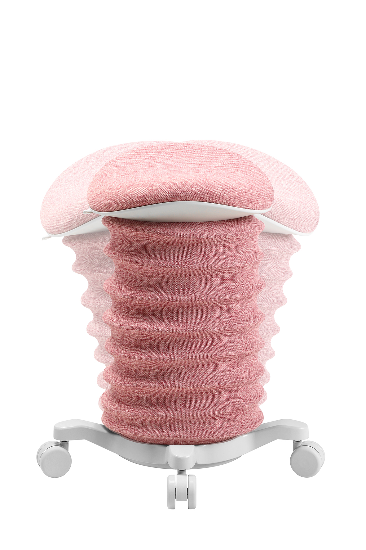 Lifestyle-Hocker Topstar Sitness 4D (mit Rollen) rosé-weiss