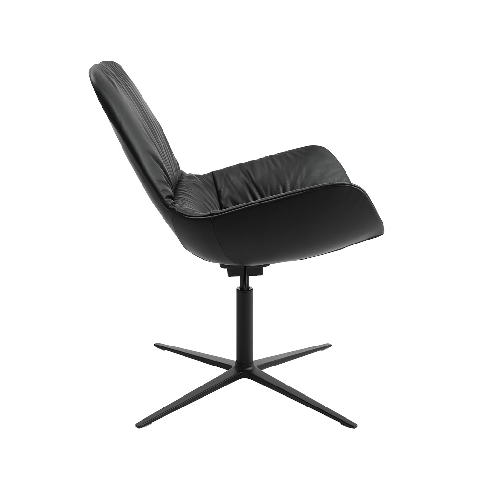 Loungesessel Wagner W-Club low Legere Leder schwarz
