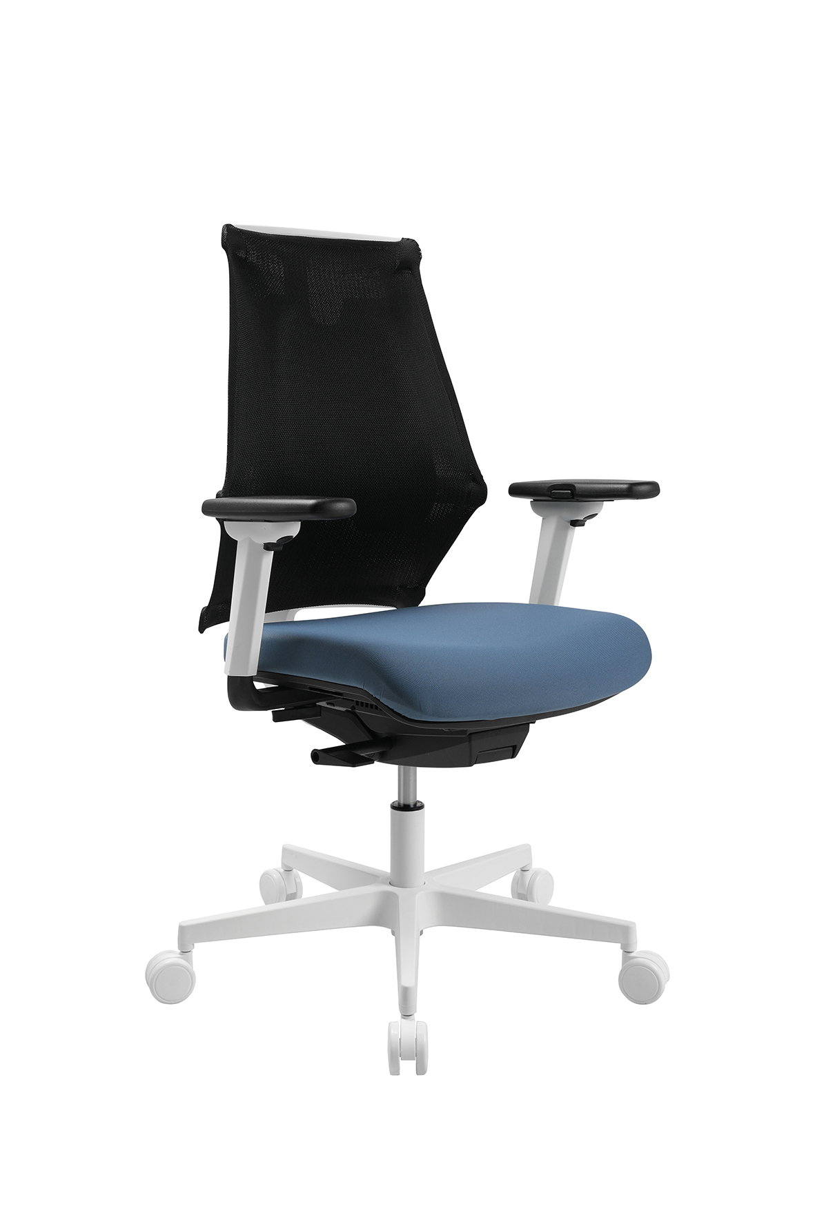 Bürostuhl Topstar Sitness X Back, blau-schwarz, Fußkreuz weiß
