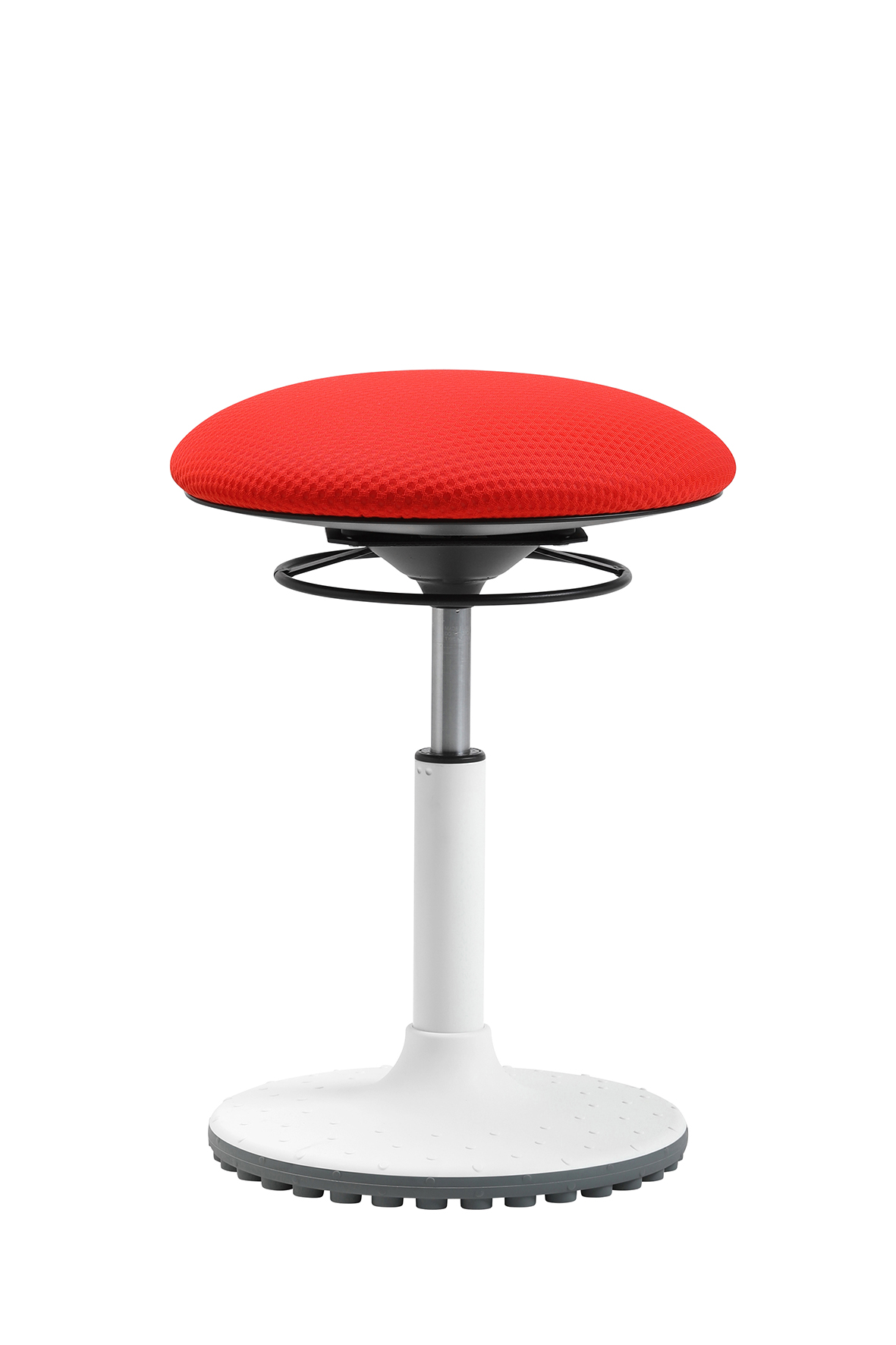living chairs "Move" Sitzhocker weiss/neon rot