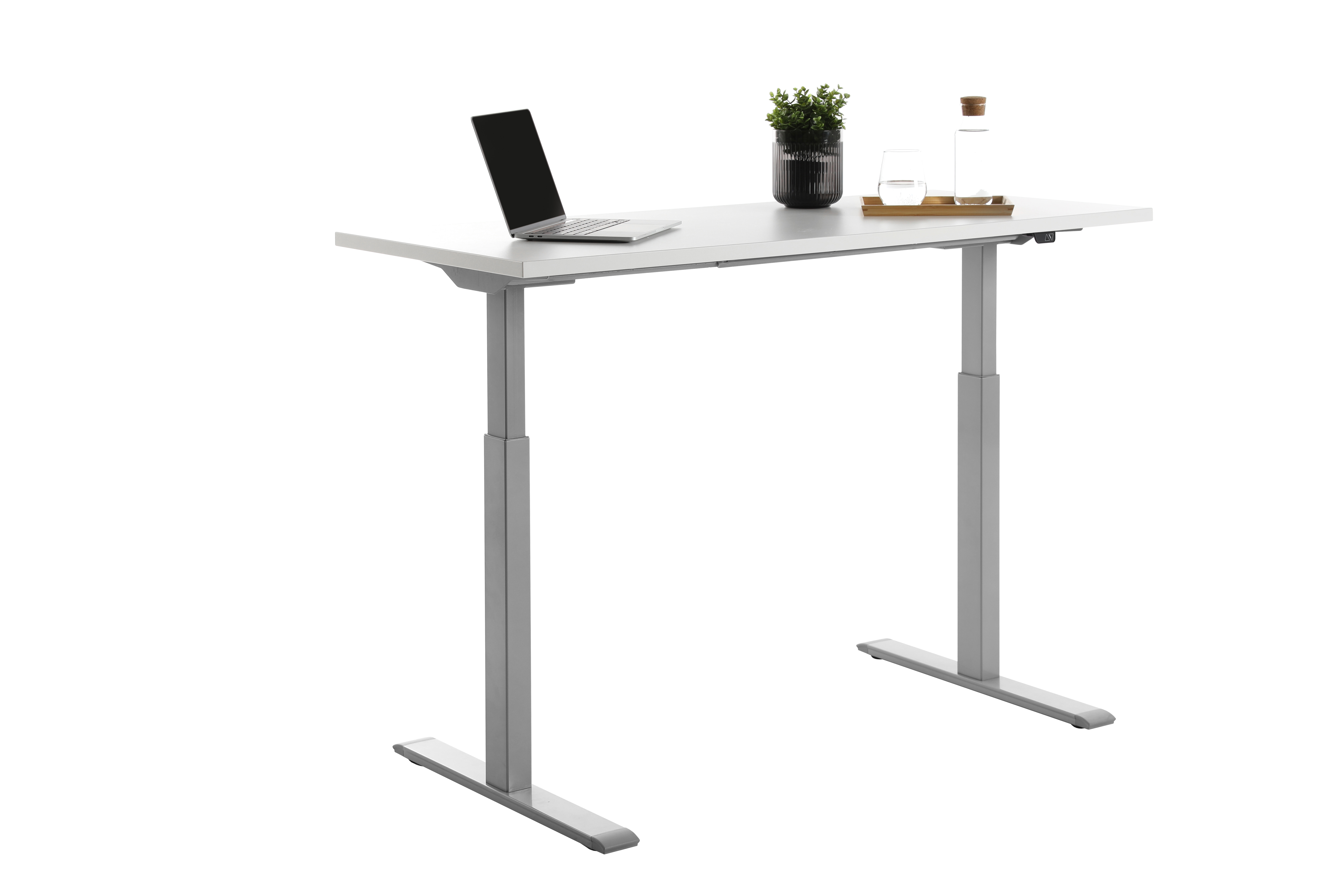 140 x 60 cm Schreibtisch Topstar Ergo E-Table höhenverstellbar - grau, weiss