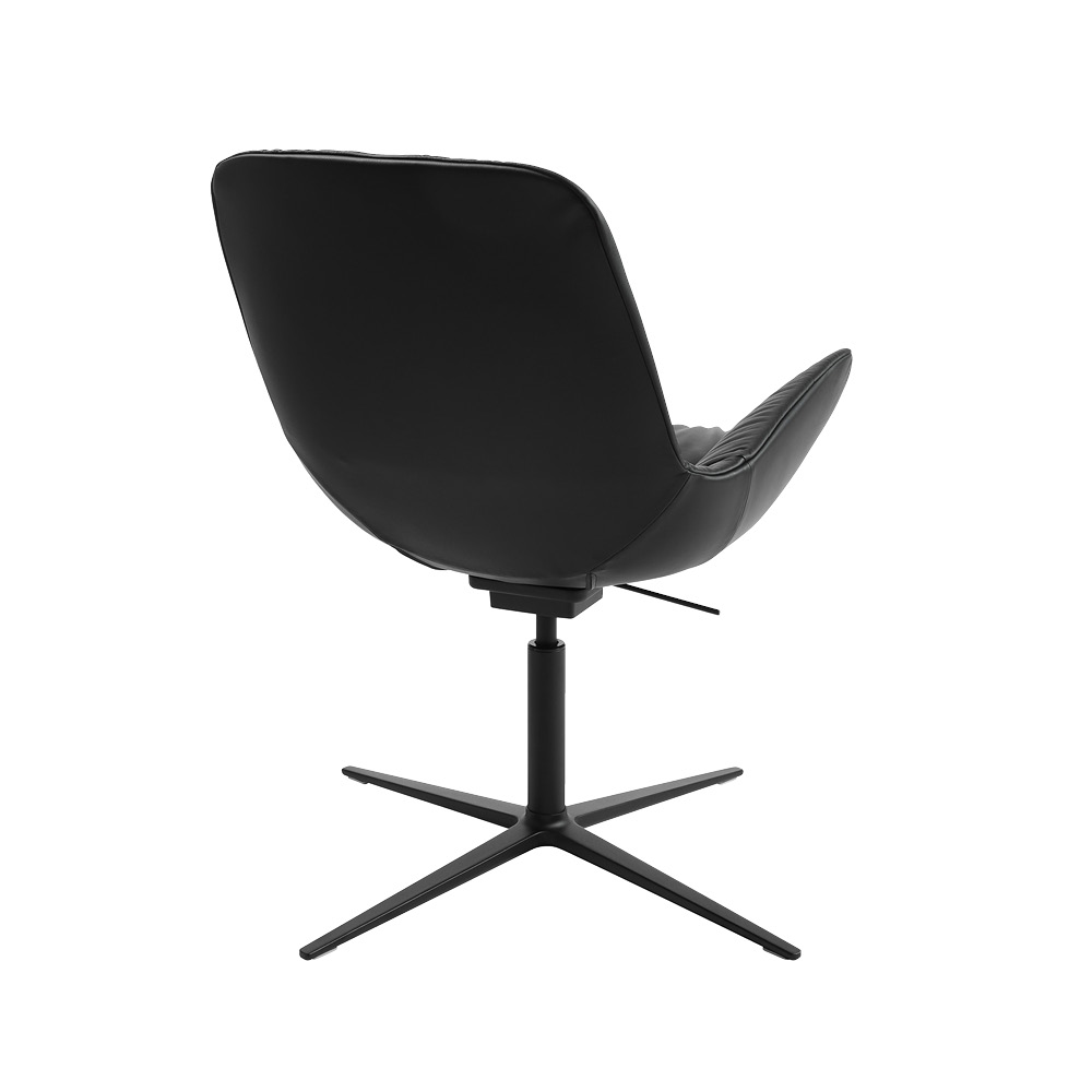 Loungesessel Wagner W-Club low Legere Leder schwarz