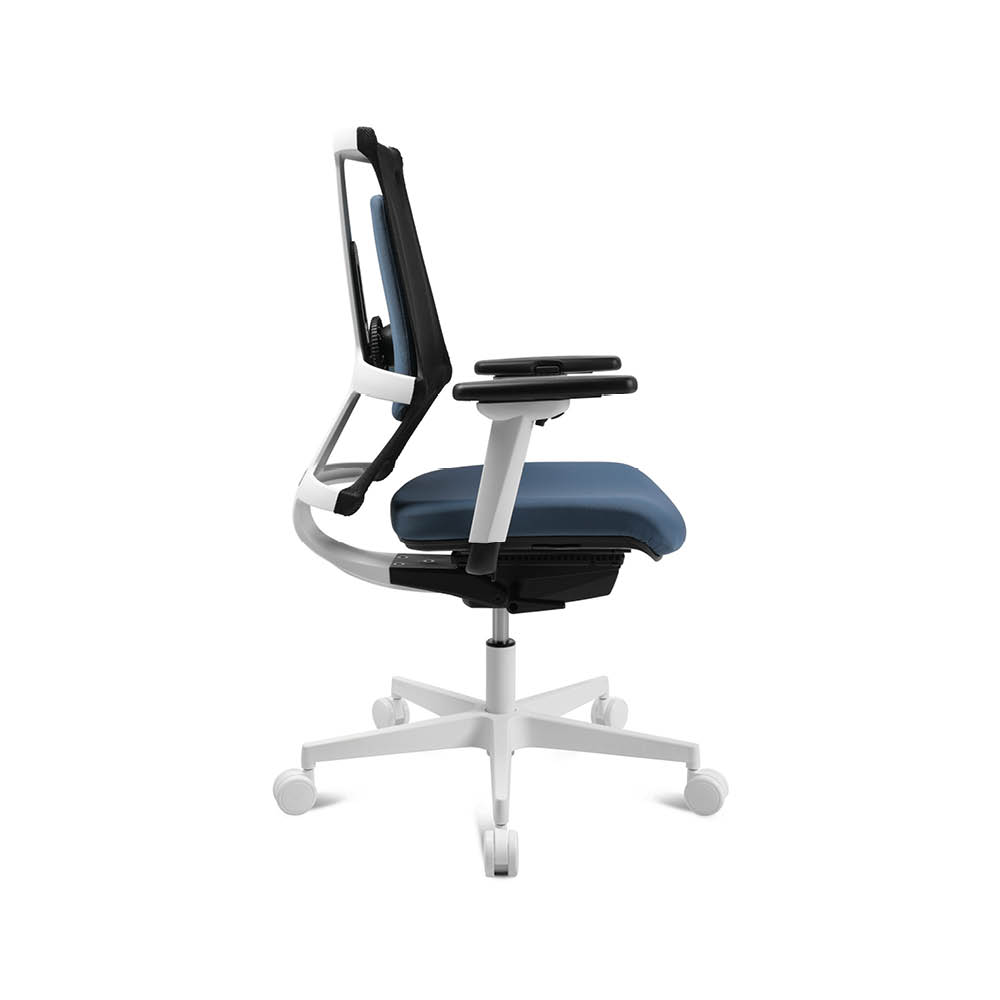 Bürostuhl Topstar Sitness X Back, blau-schwarz, Fußkreuz weiß