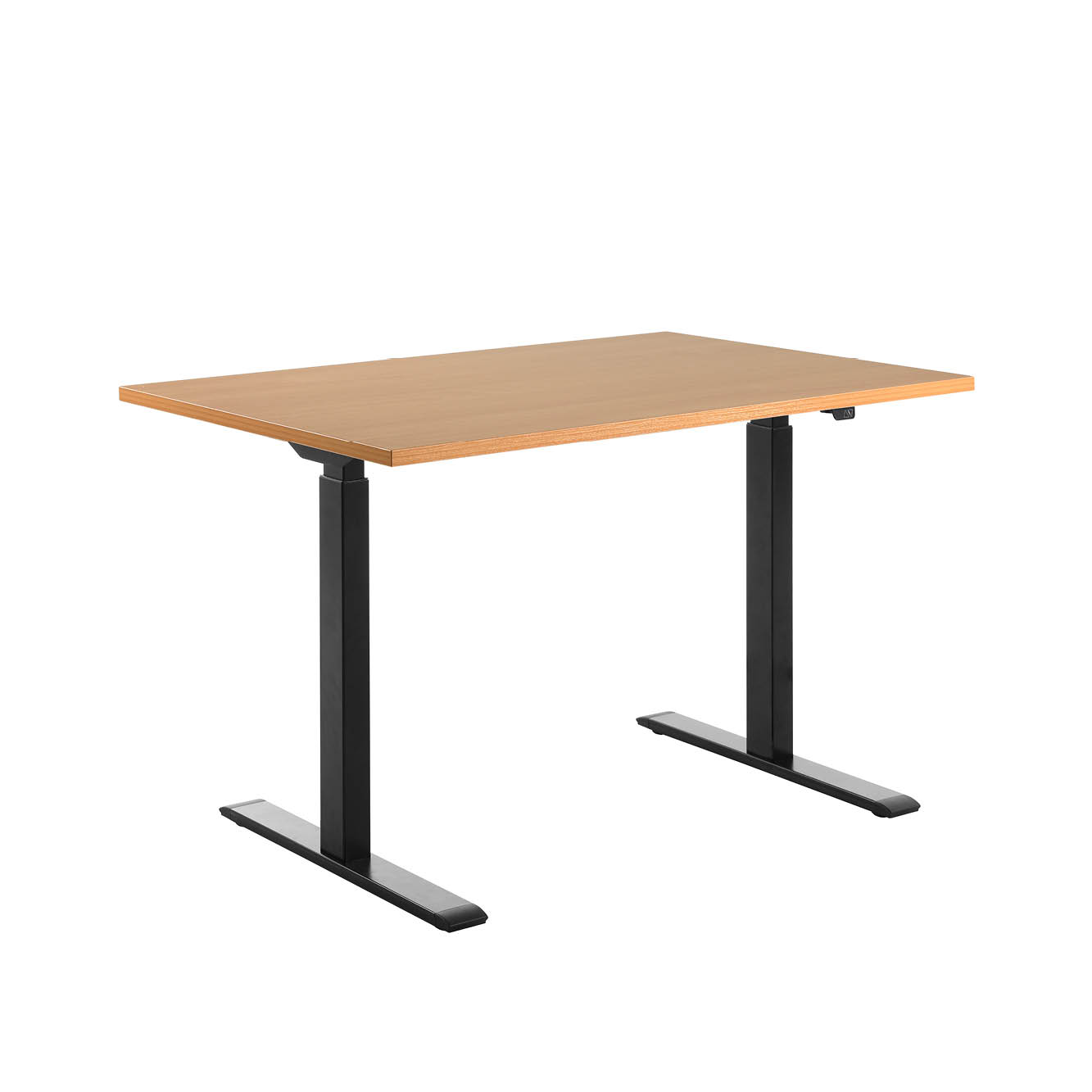 120 x 80 cm Schreibtisch Topstar Ergo E-Table höhenverstellbar - schwarz, Buche