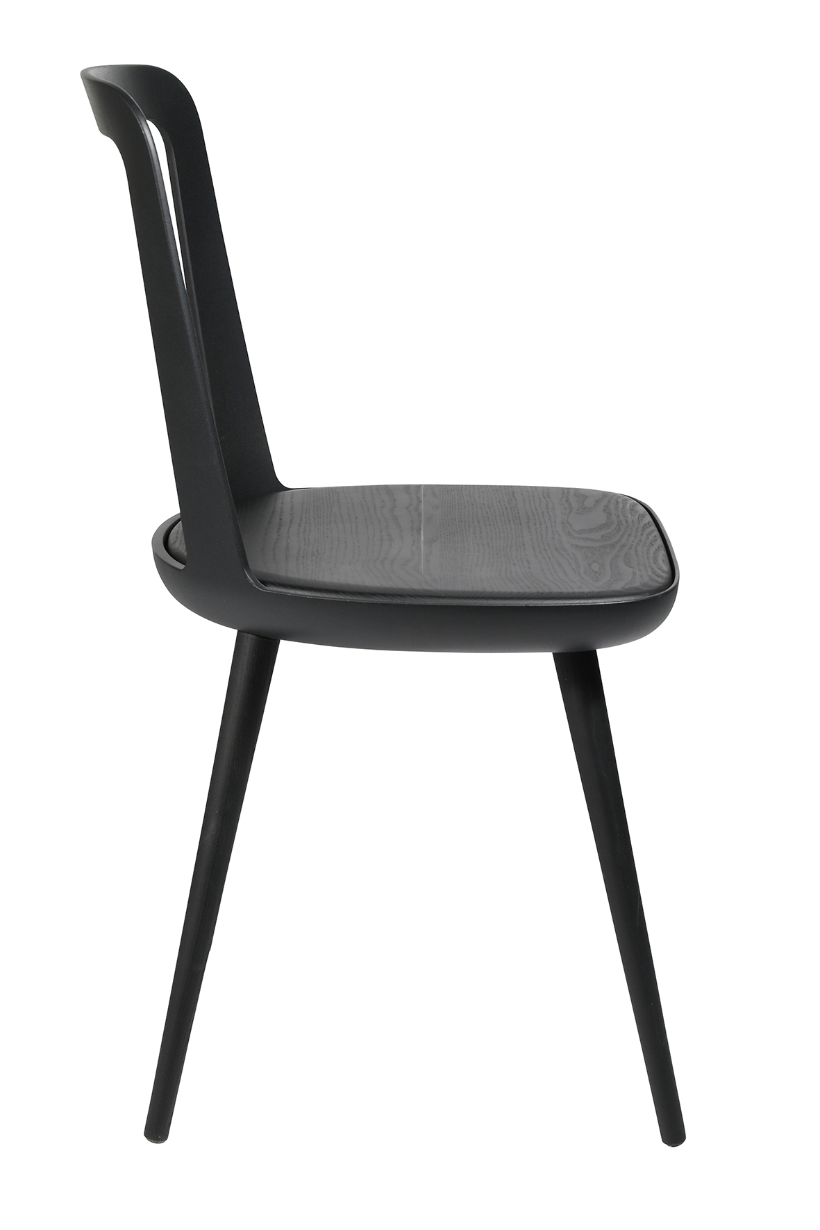 Esszimmerstuhl Wagner W-2020 Chair charcoal black, Beine lackiert