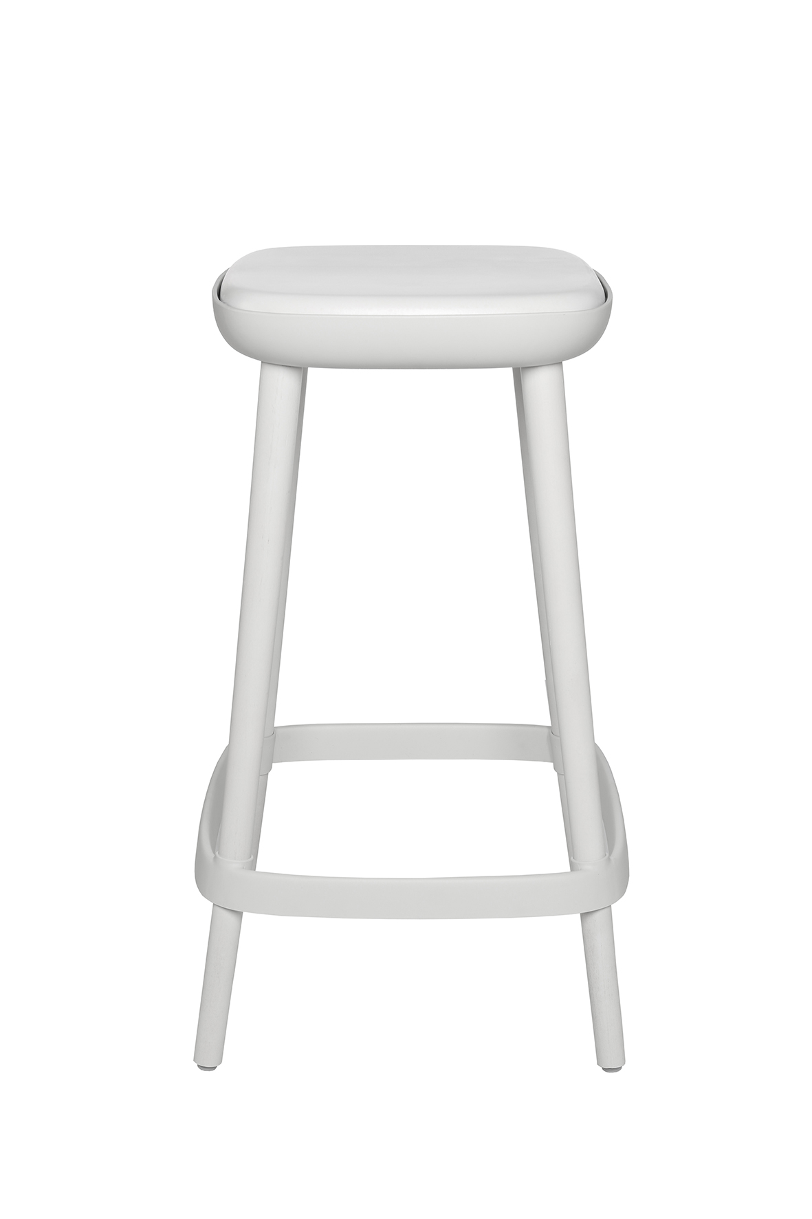Barhocker Wagner W-2020 Stool M smokey white, Beine lackiert