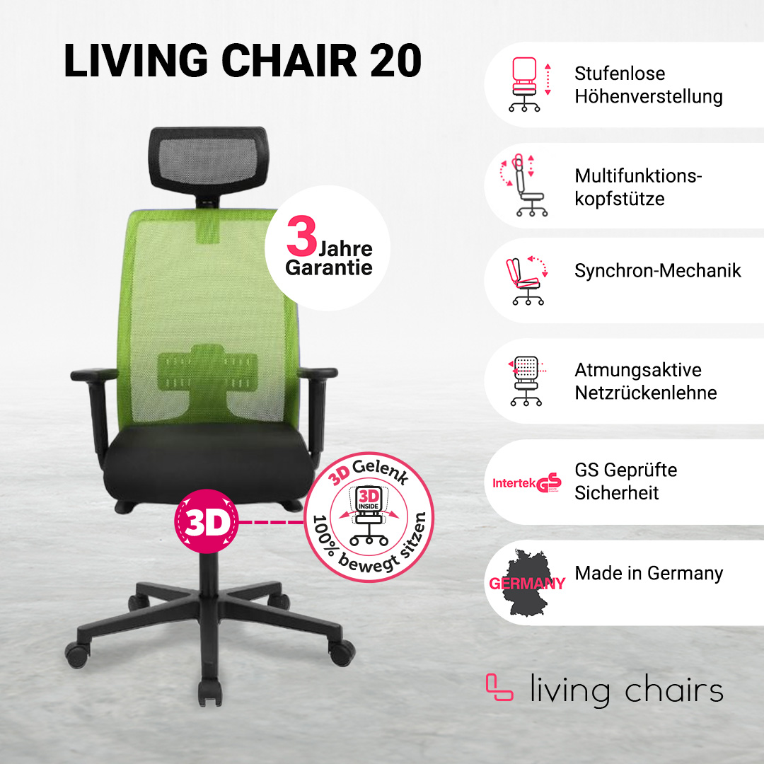 Bürostuhl Living Chair 20 grün