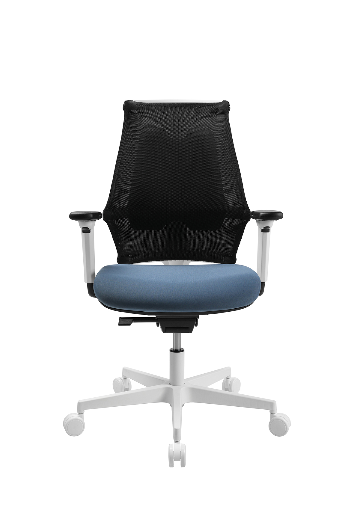 Bürostuhl Topstar Sitness X Back, blau-schwarz, Fußkreuz weiß
