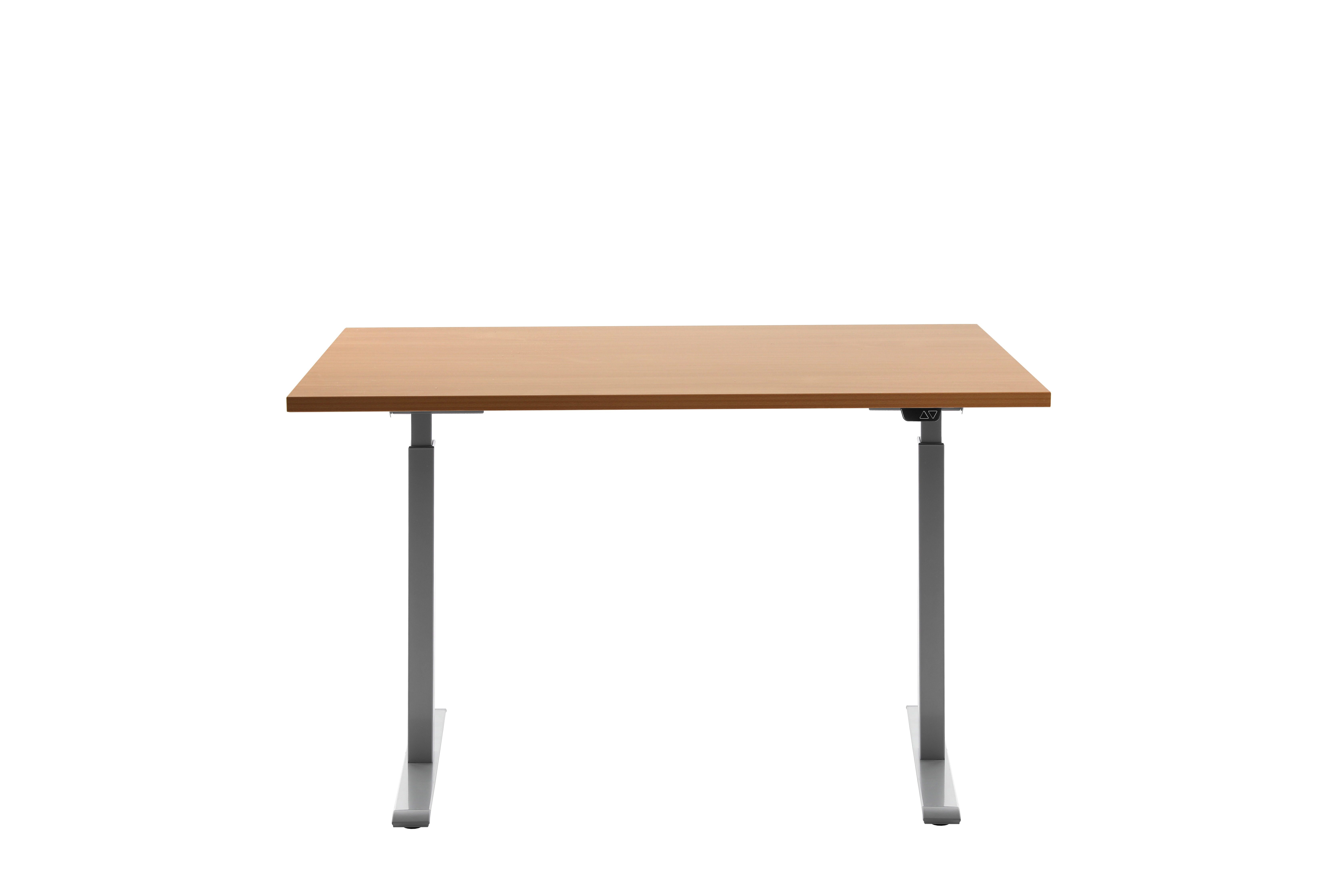 120 x 80 cm Schreibtisch Topstar Ergo E-Table höhenverstellbar - grau, Buche