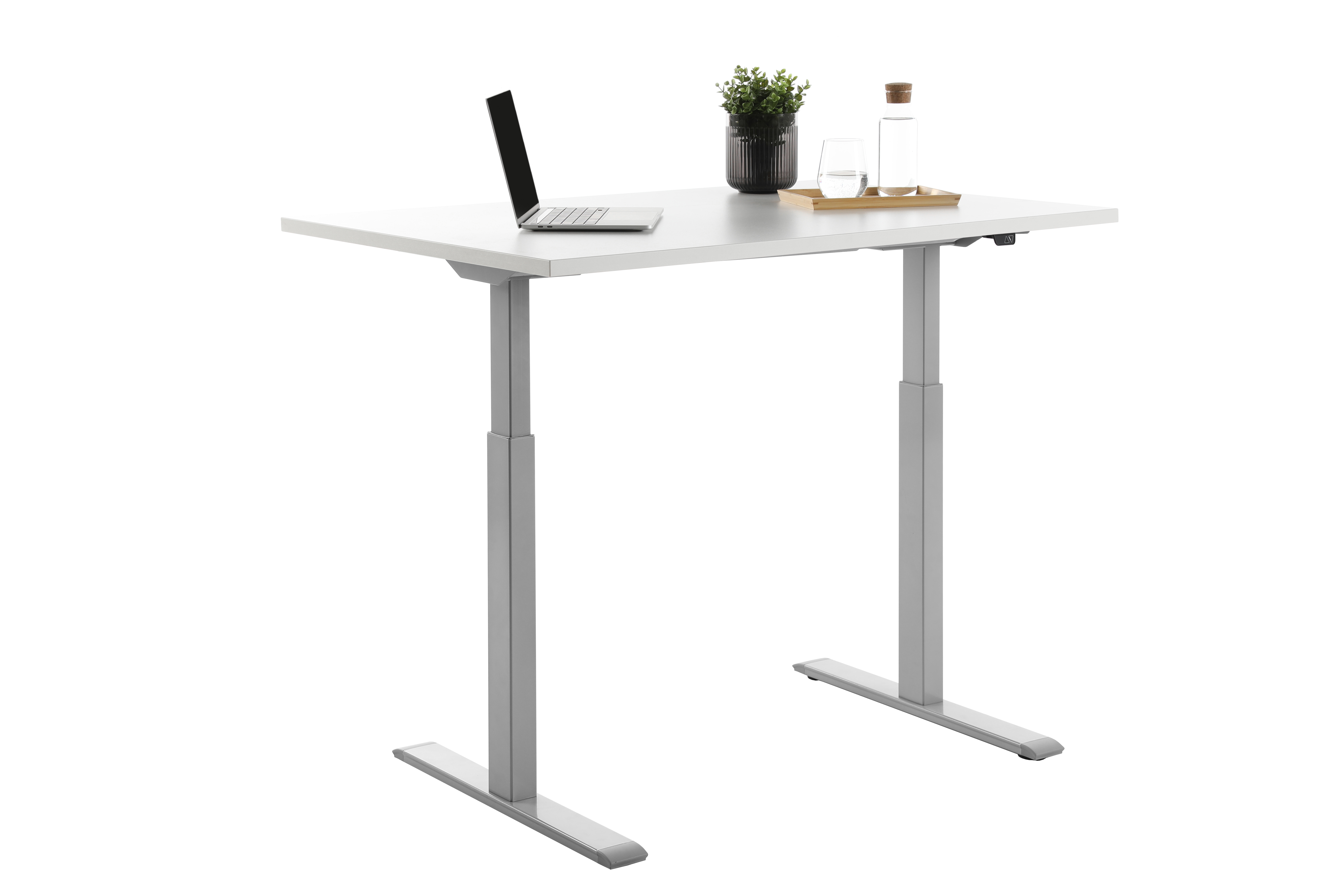 120 x 80 cm Schreibtisch Topstar Ergo E-Table höhenverstellbar - grau, weiss