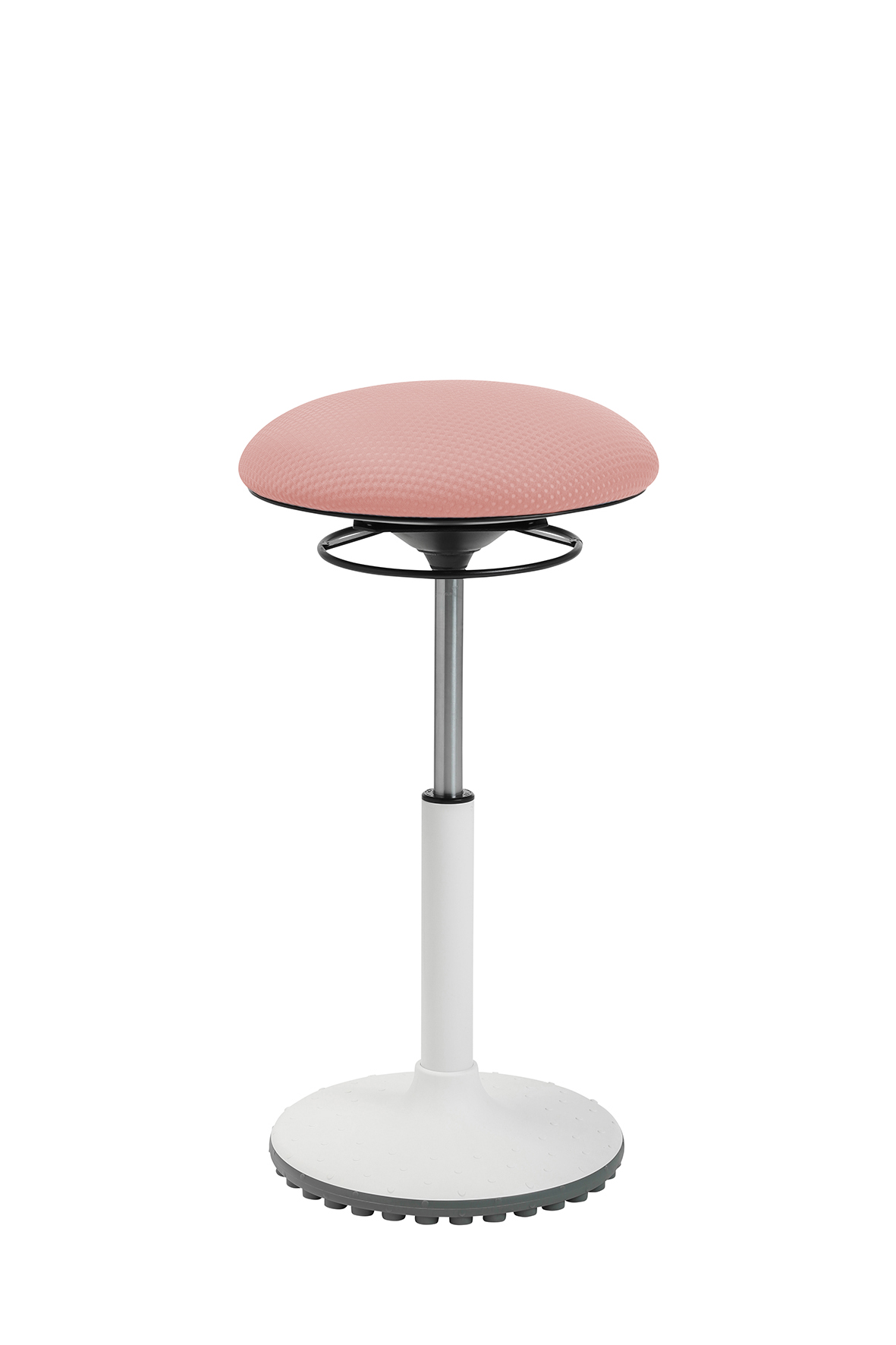 living chairs "Move" high Stehhocker weiss/zartrosa