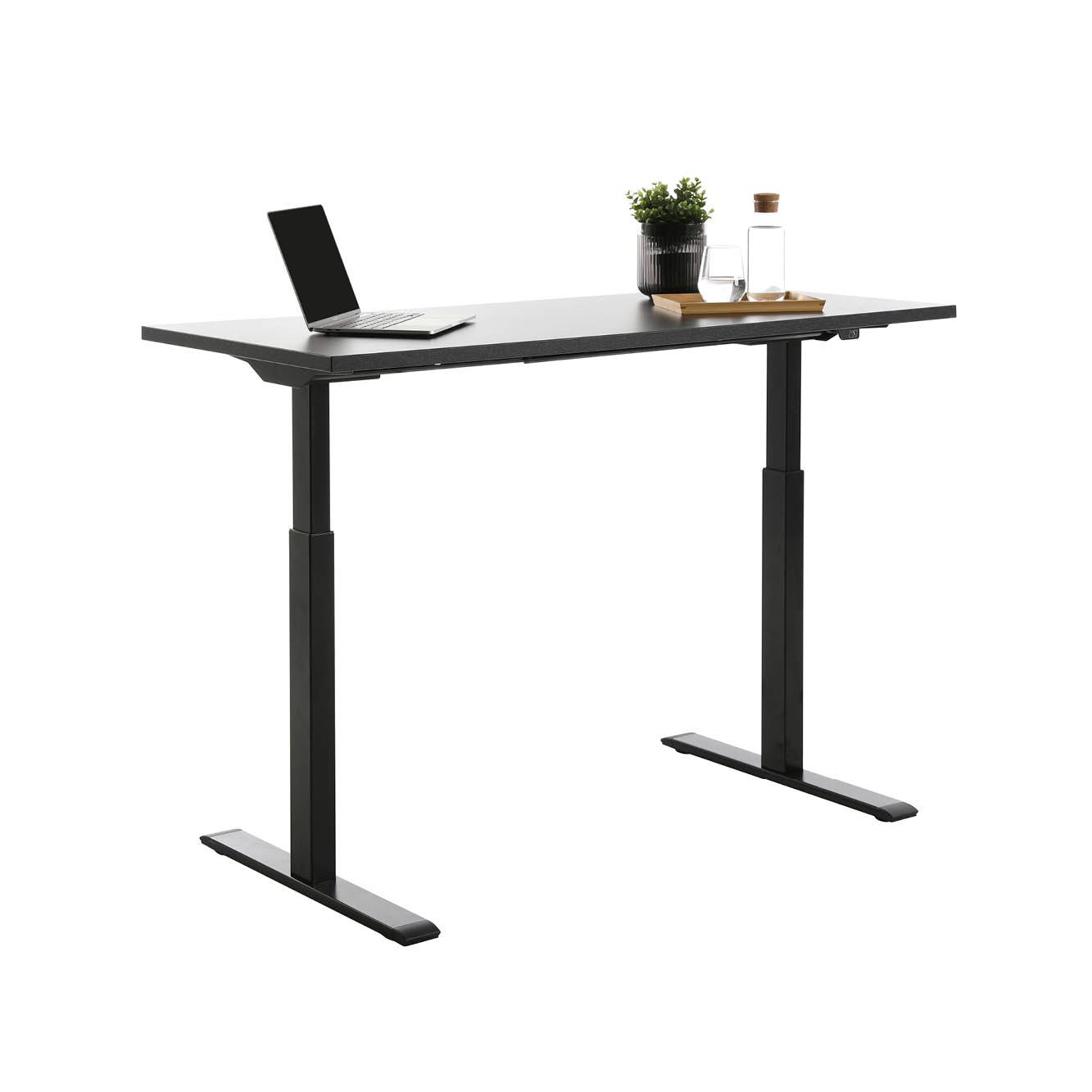 140 x 60 cm Schreibtisch Topstar Ergo E-Table höhenverstellbar - schwarz, schwarz