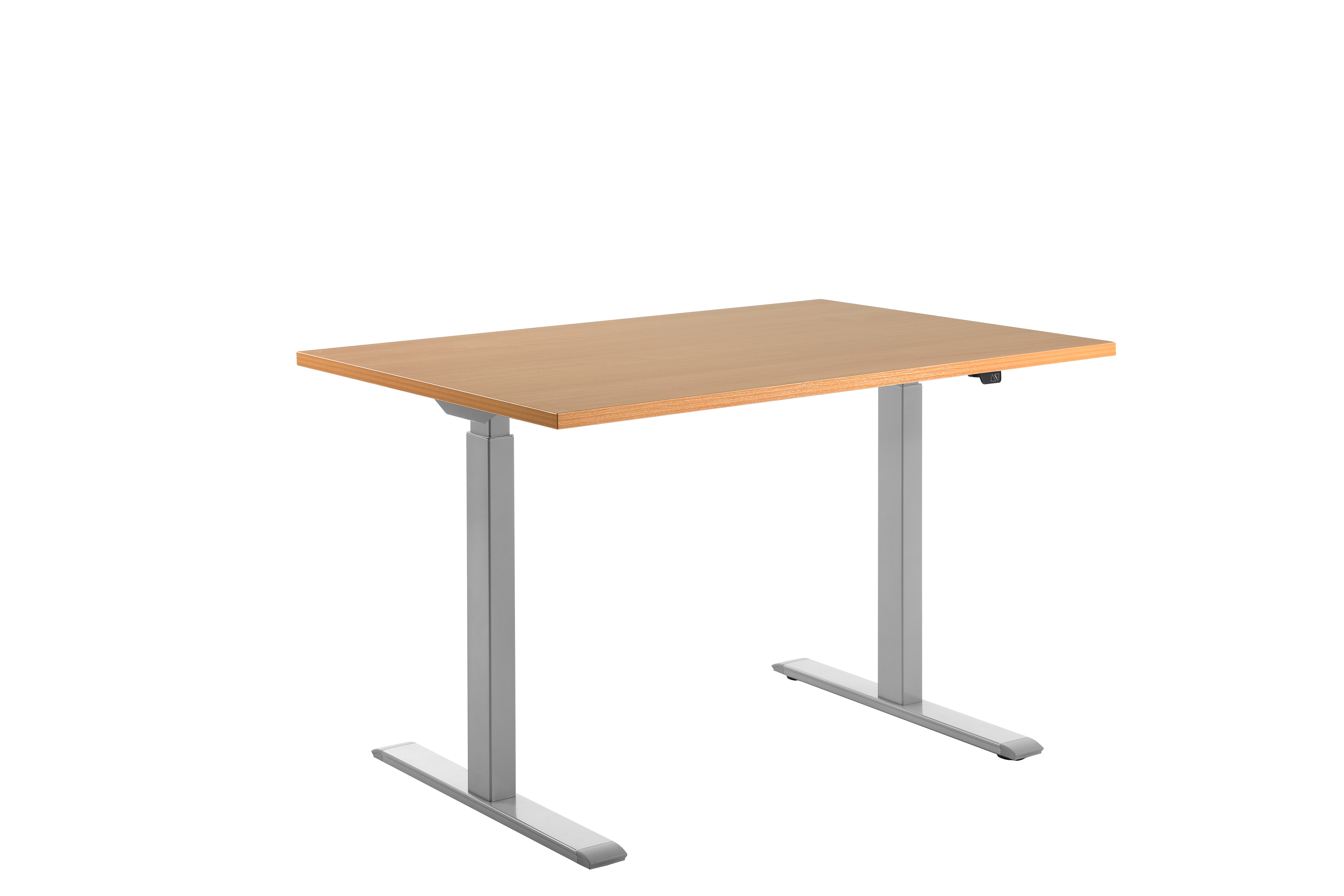 120 x 80 cm Schreibtisch Topstar Ergo E-Table höhenverstellbar - grau, Buche