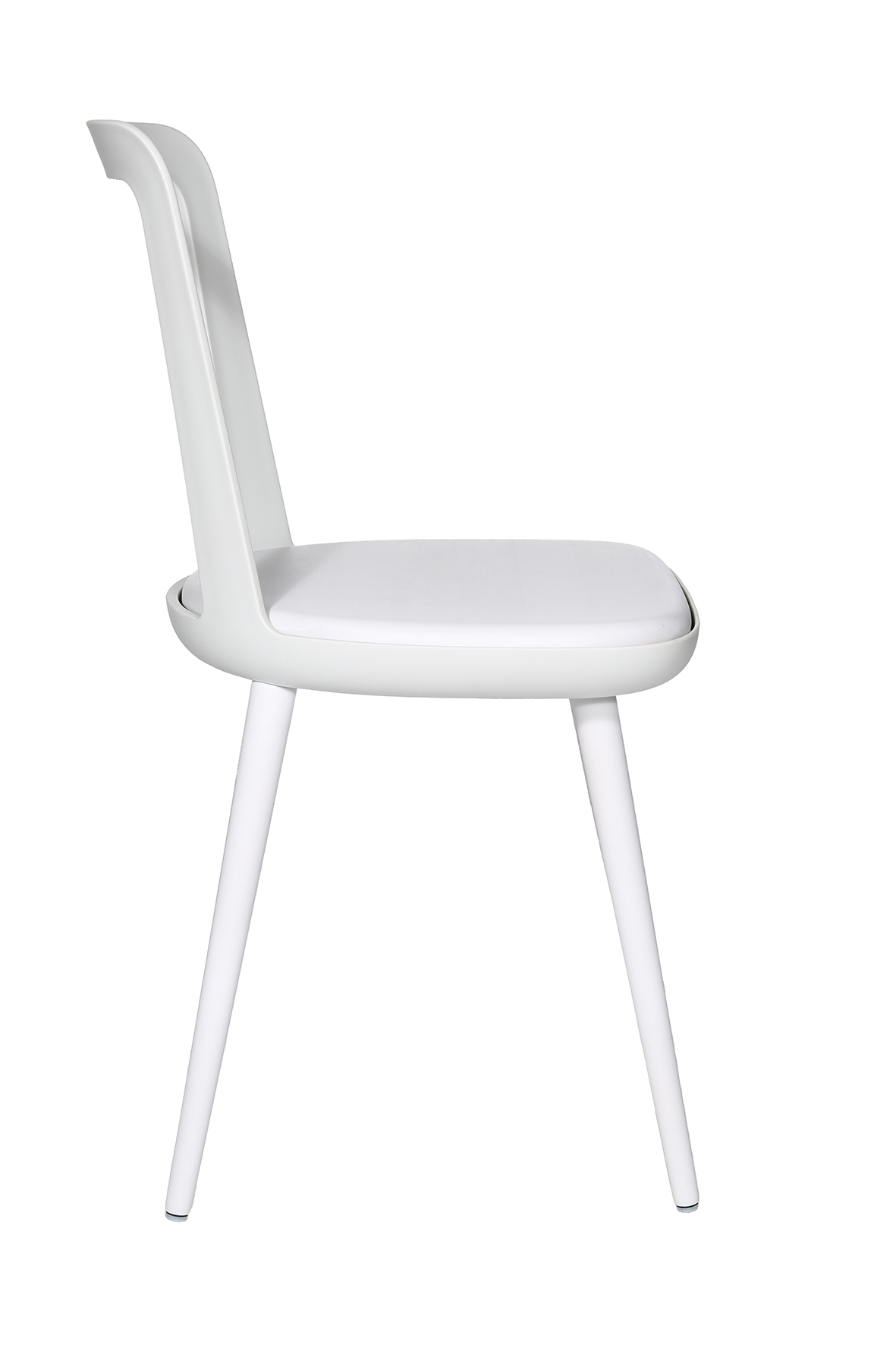 Esszimmerstuhl Wagner W-2020 Chair smokey white, Beine lackiert