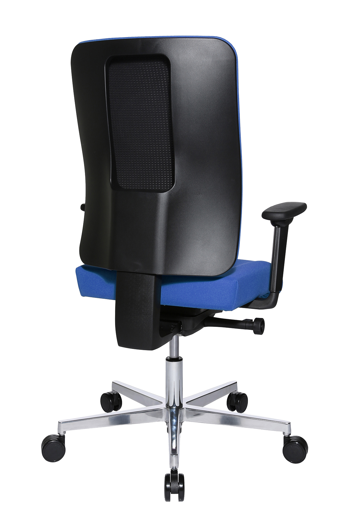 Bürostuhl Topstar Sitness Open X DLX (P) Schiebesitz Fuß poliert - blau