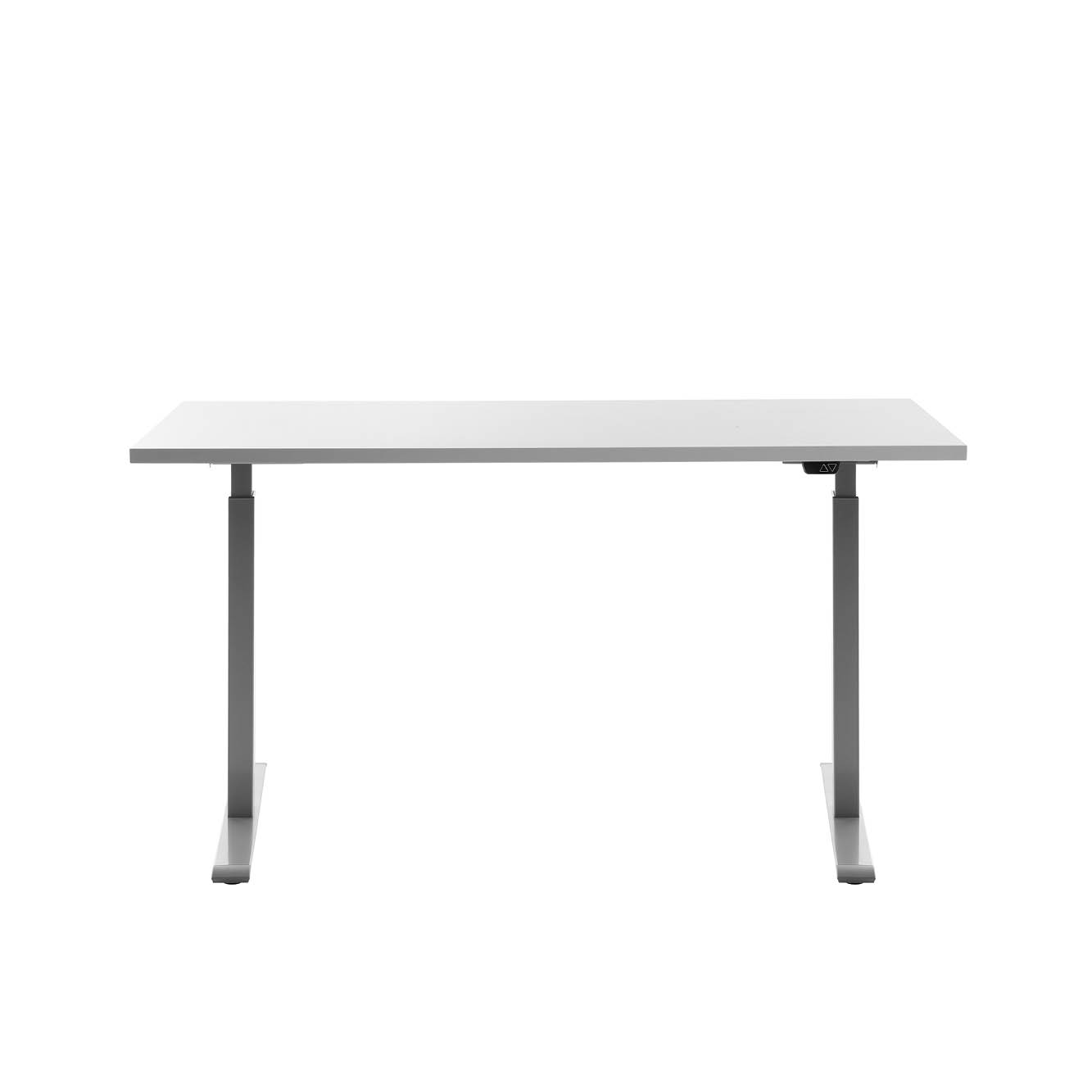 140 x 60 cm Schreibtisch Topstar Ergo E-Table höhenverstellbar - grau, weiss