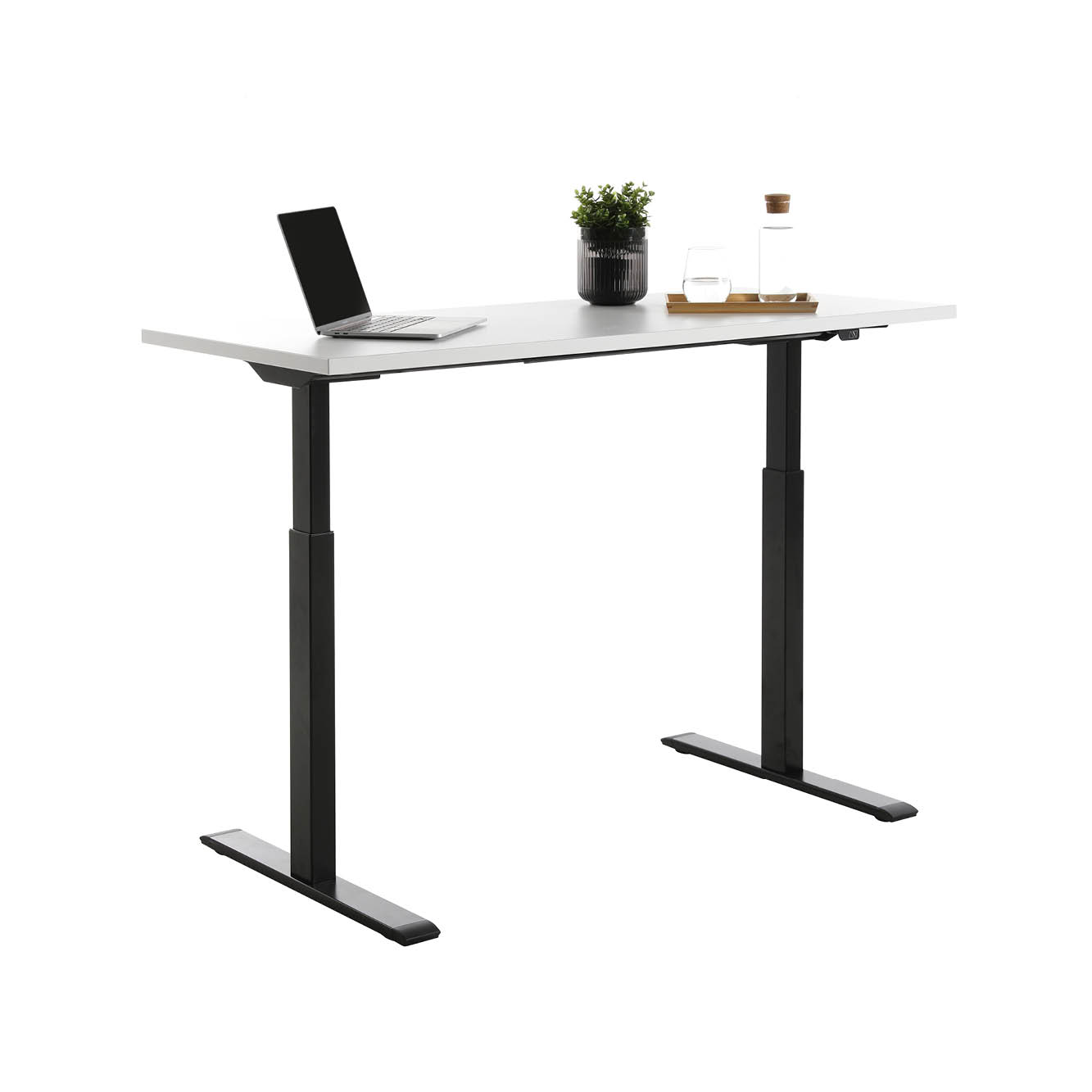 140 x 60 cm Schreibtisch Topstar Ergo E-Table höhenverstellbar - schwarz, weiss