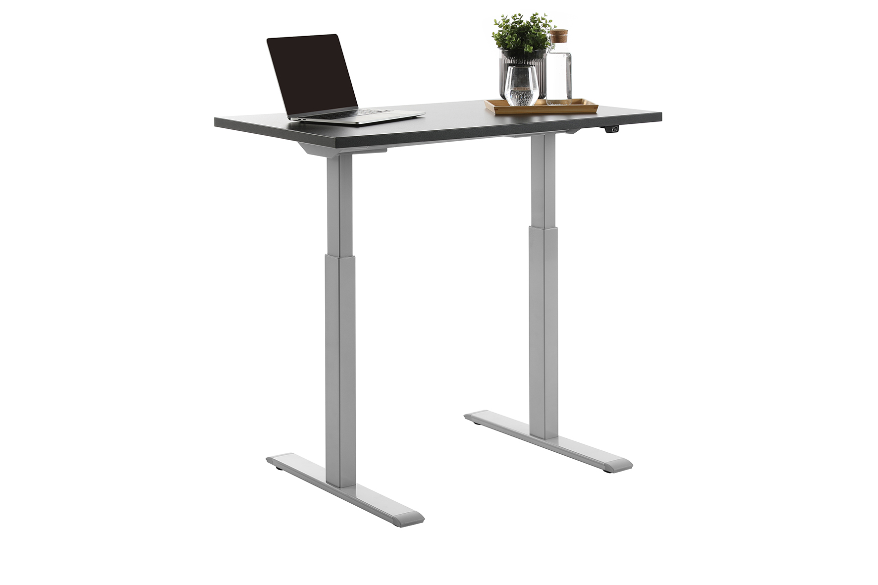100 x 60 cm Schreibtisch Topstar Ergo E-Table höhenverstellbar - grau, schwarz