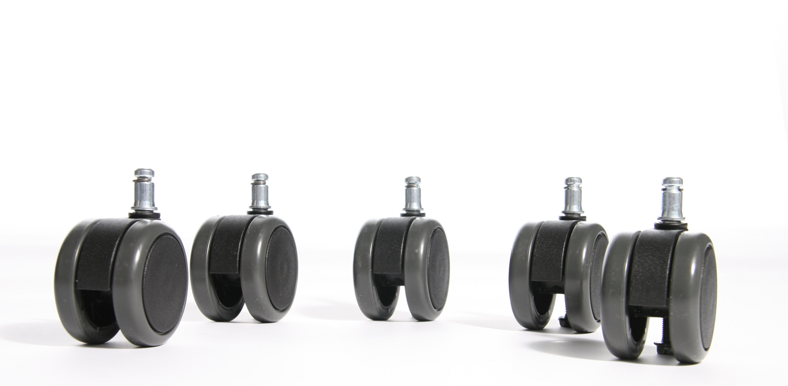 5x Topstar Hartbodenrollen 11er-Stift schwarz
