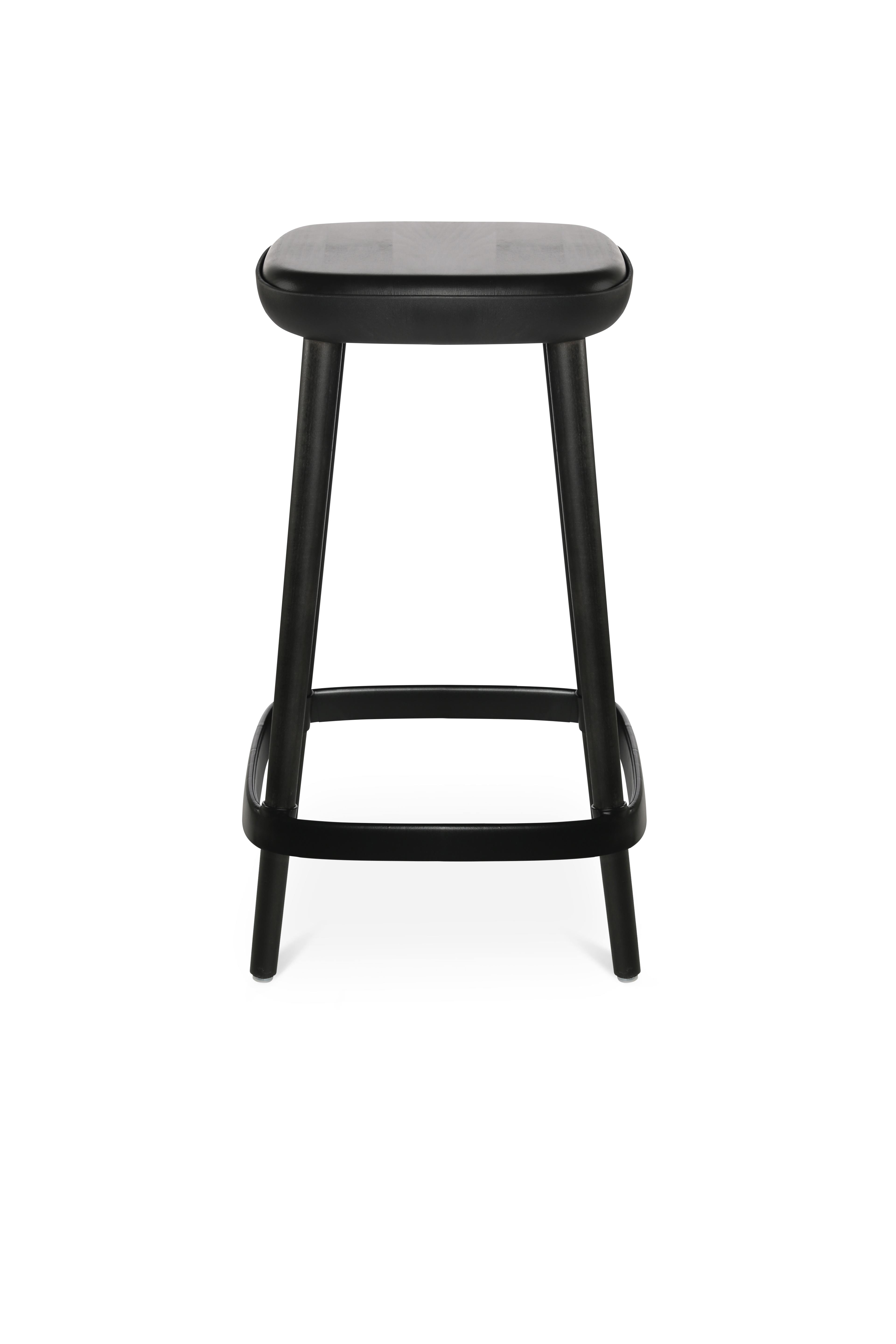 Barhocker Wagner W-2020 Stool M charcoal black, Beine lackiert