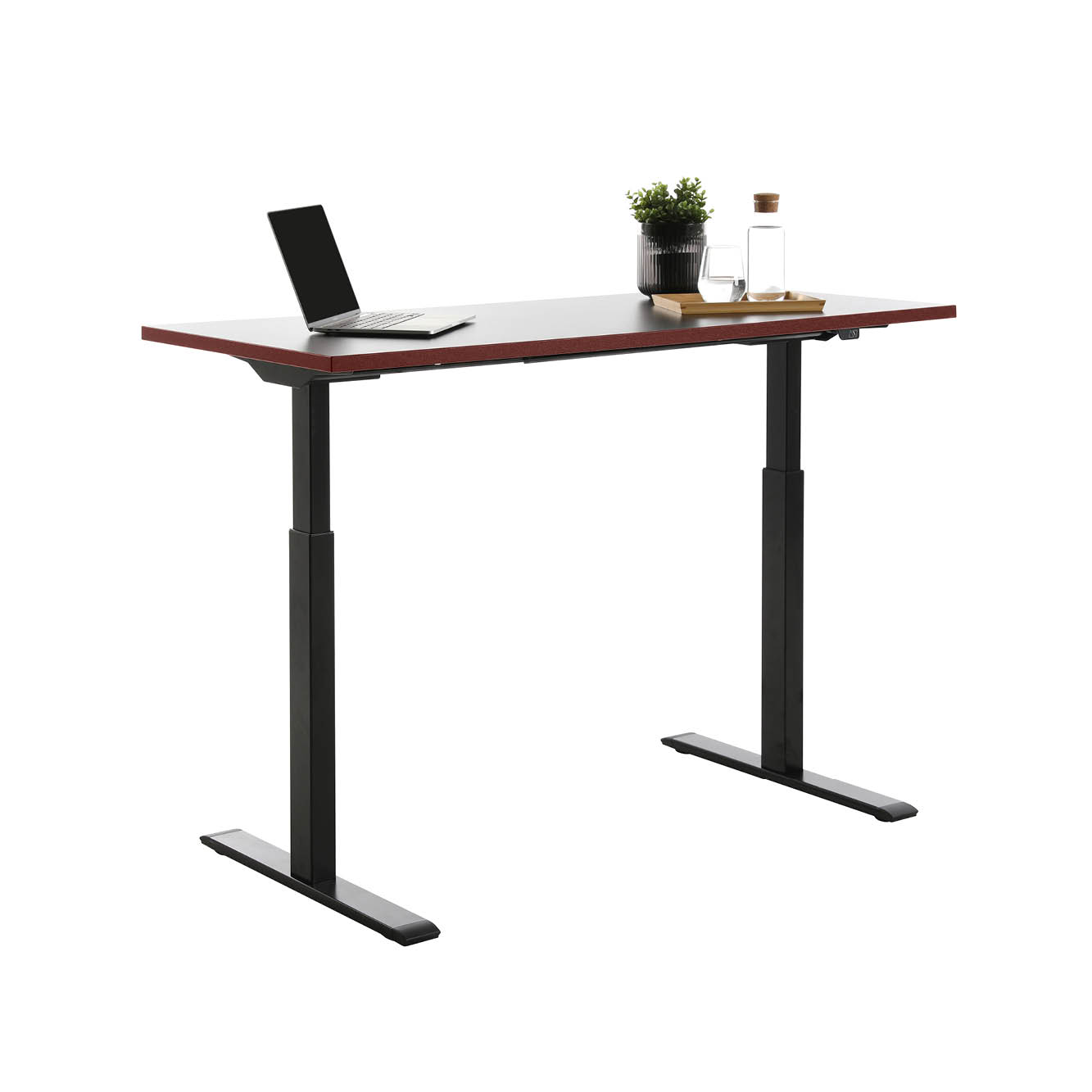 140 x 60 cm Schreibtisch Topstar Ergo E-Table höhenverstellbar - schwarz, schwarz-rot