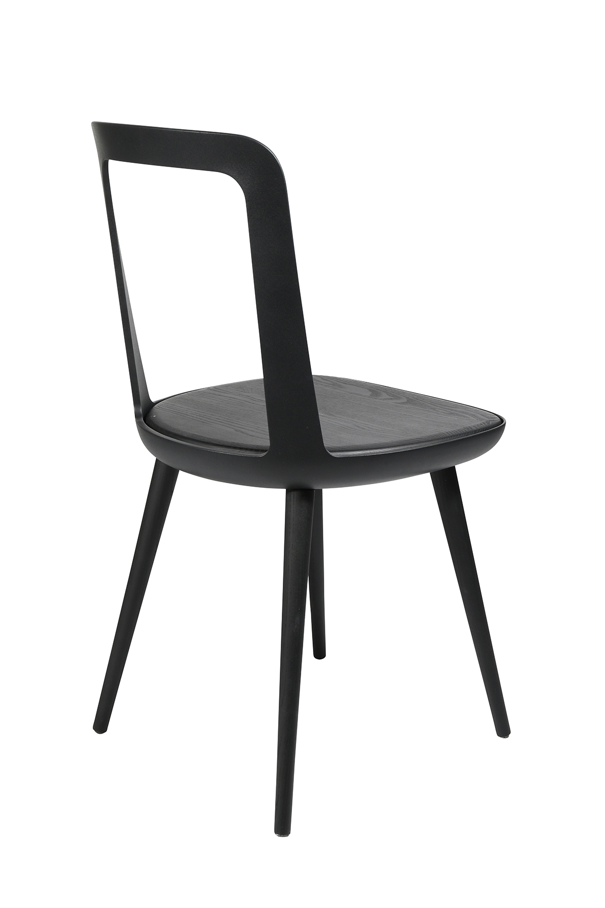 Esszimmerstuhl Wagner W-2020 Chair charcoal black, Beine lackiert