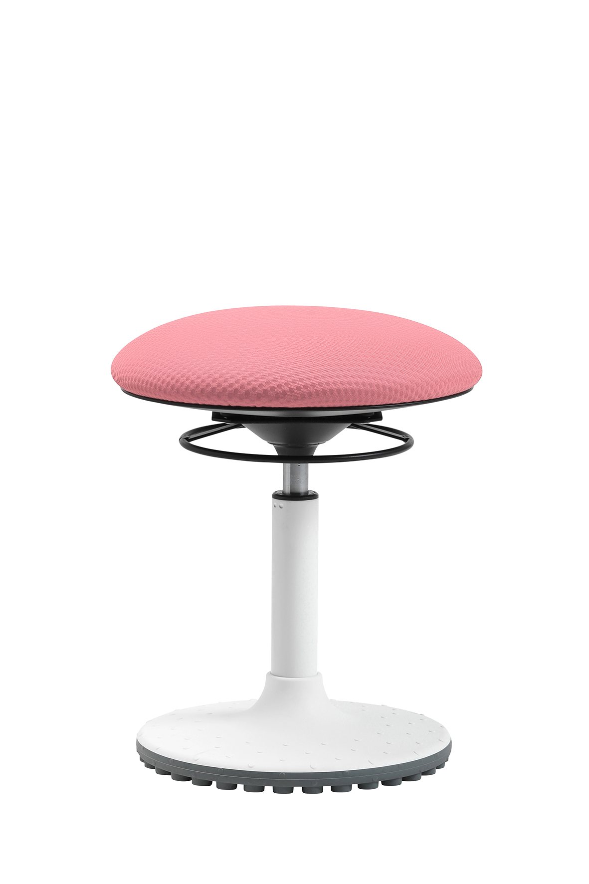 living chairs "Move" Sitzhocker weiss/zartpink