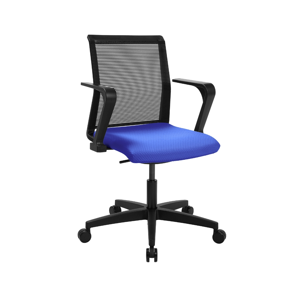 Home-Office Stuhl Sitness Smart Point blau mit fester Armlehne