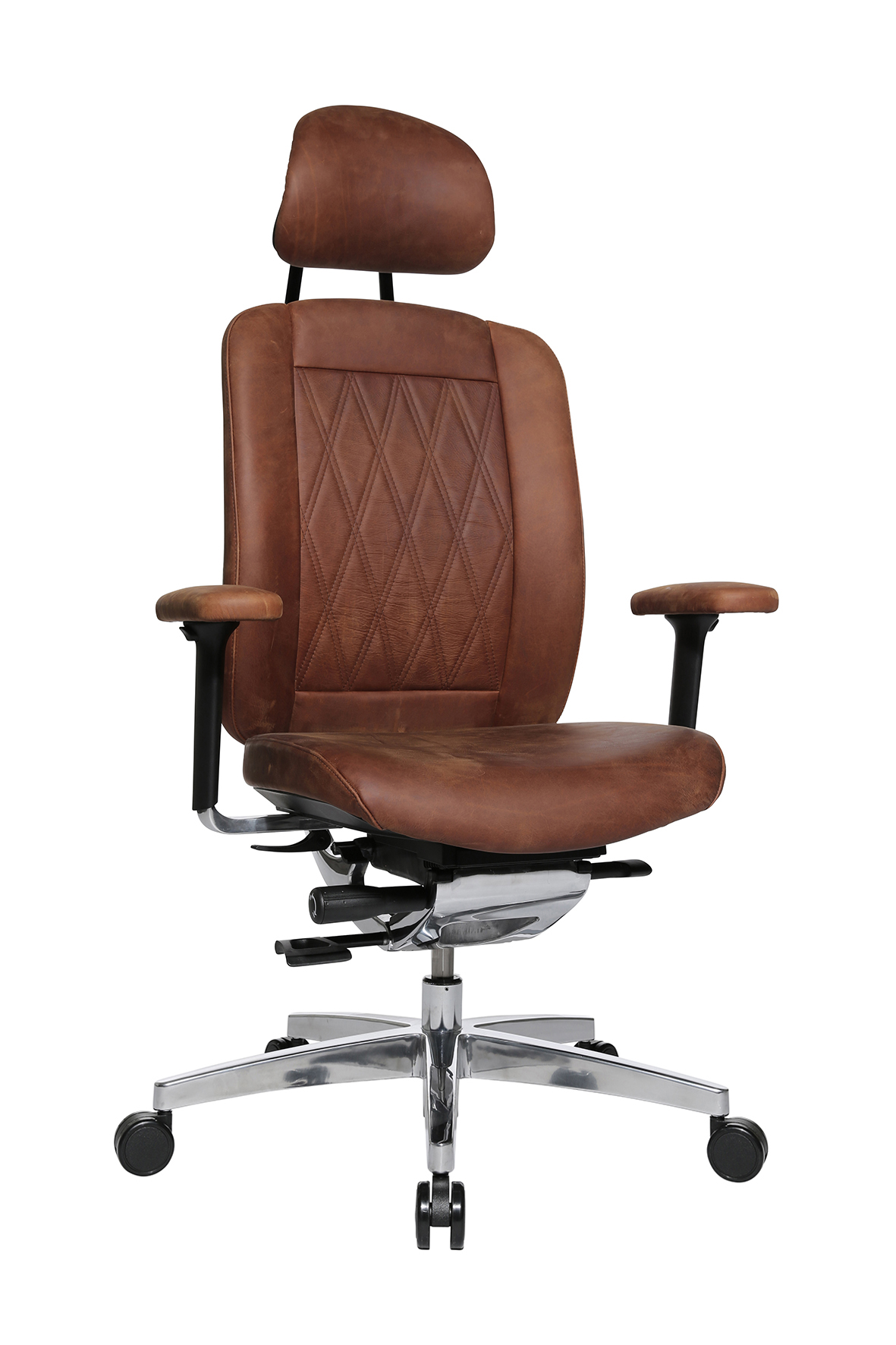 Profi Bürostuhl Wagner AluMedic Ltd. S Cognac Vintage Edition