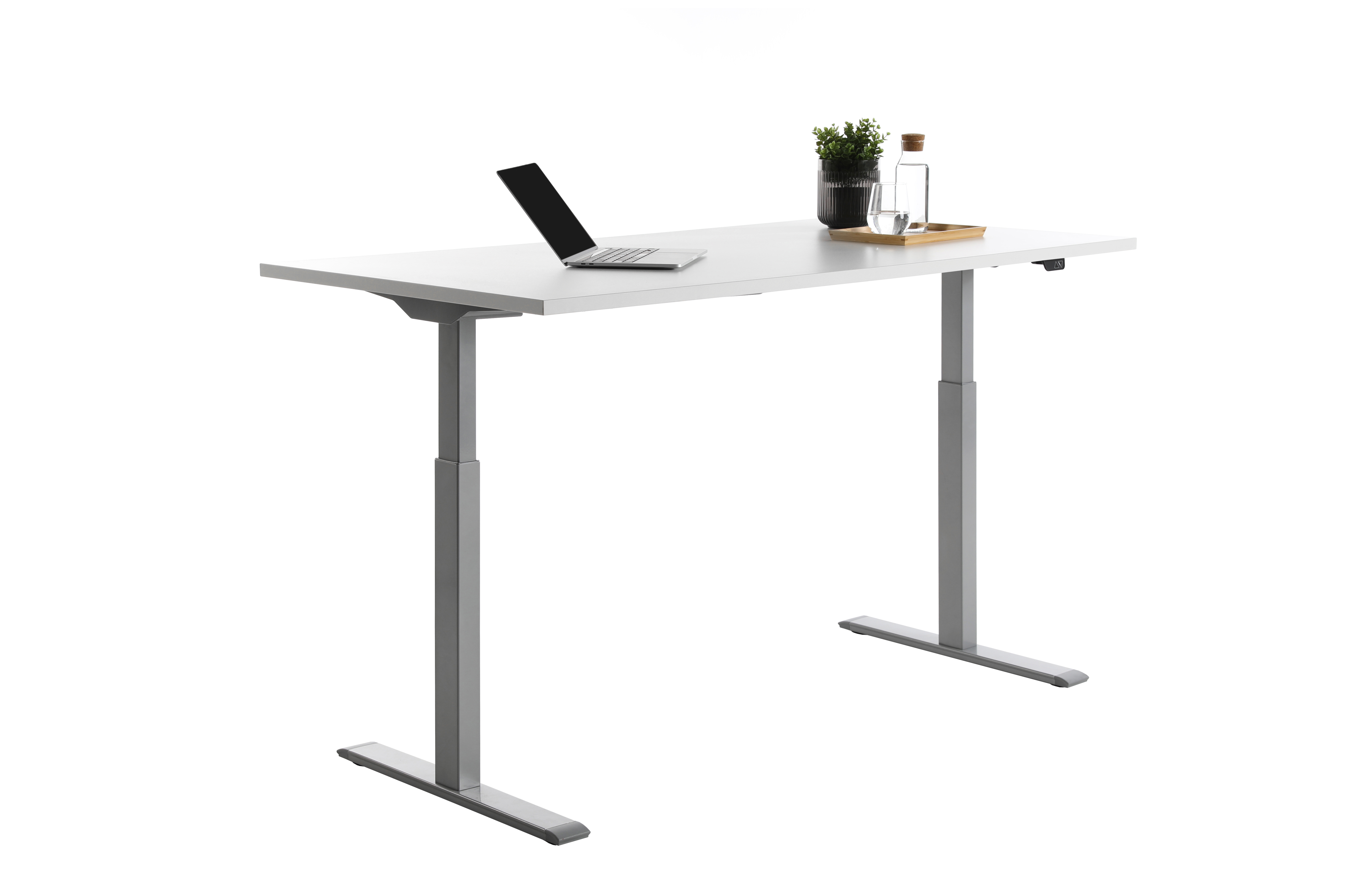 160 x 80 cm Schreibtisch Topstar Ergo E-Table höhenverstellbar - grau, weiss