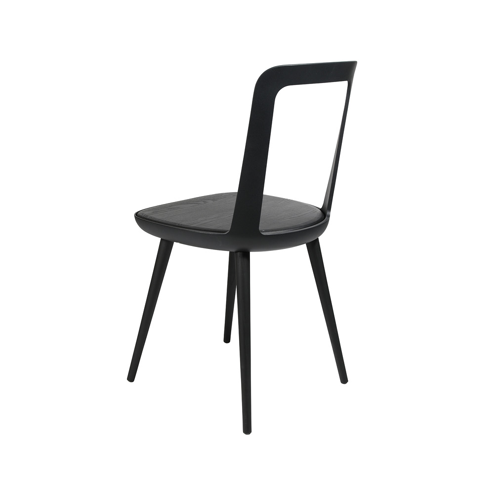 Esszimmerstuhl Wagner W-2020 Chair charcoal black, Beine lackiert