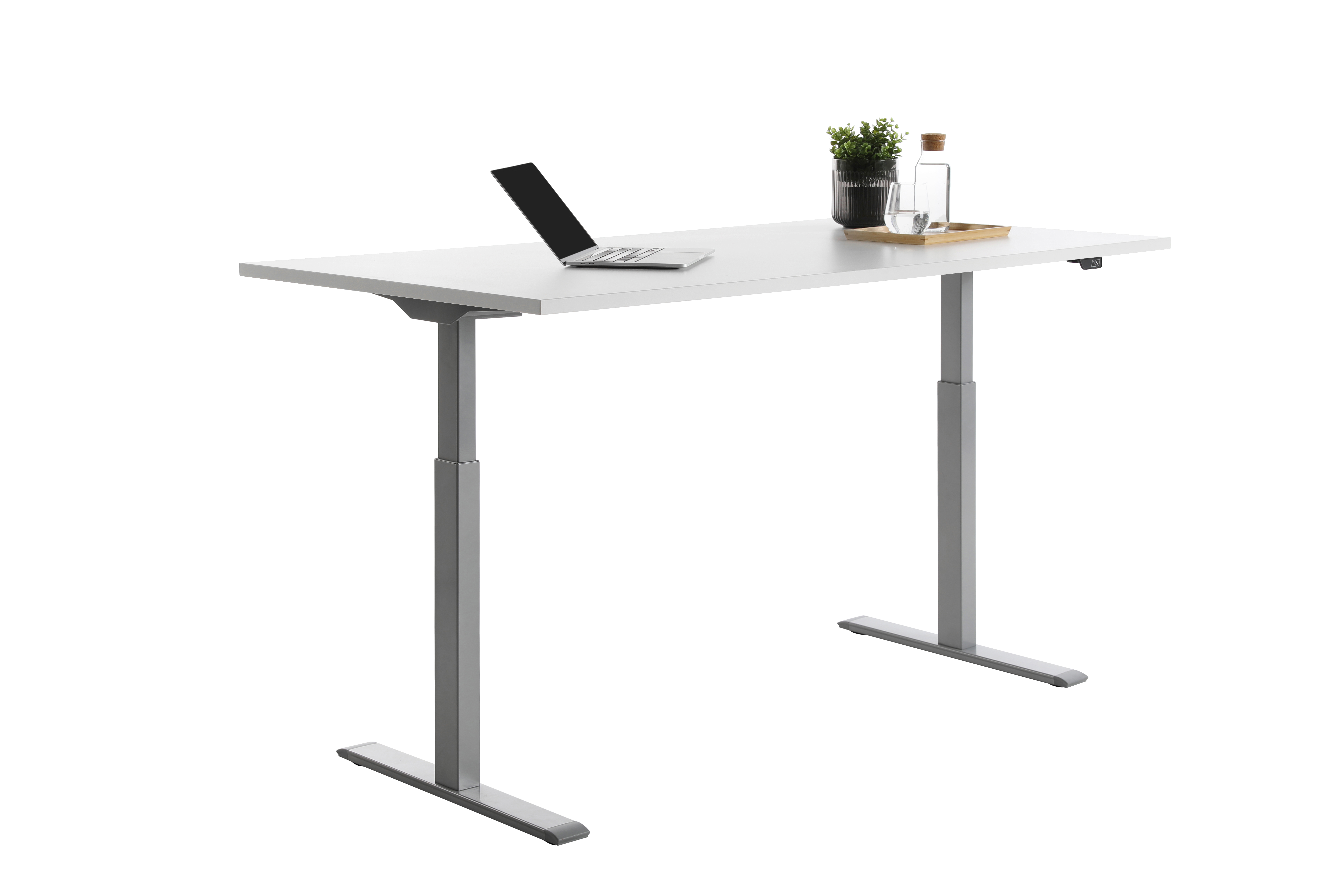 180 x 80 cm Schreibtisch Topstar Ergo E-Table höhenverstellbar - grau, weiss
