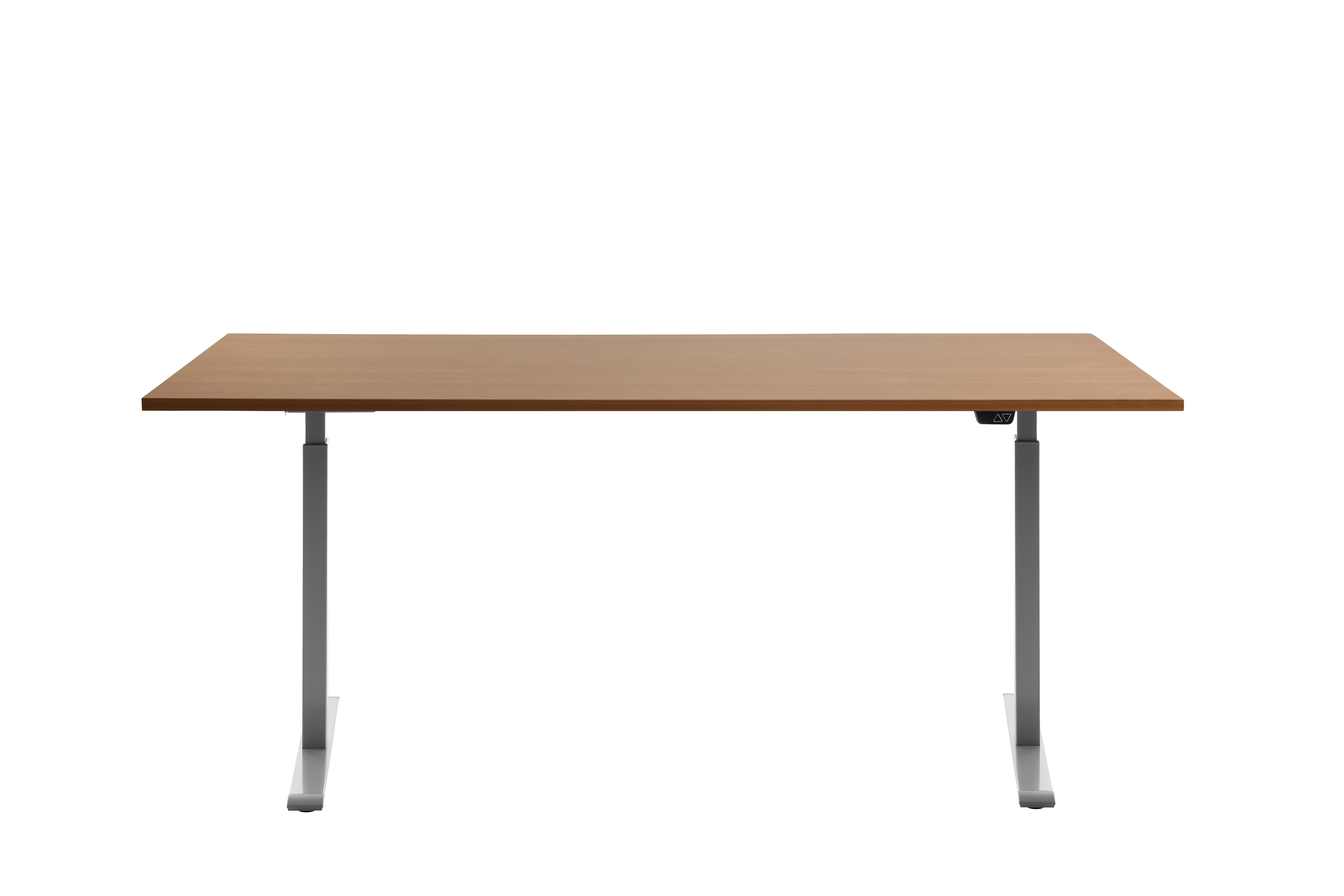 180 x 80 cm Schreibtisch Topstar Ergo E-Table höhenverstellbar - grau, Buche
