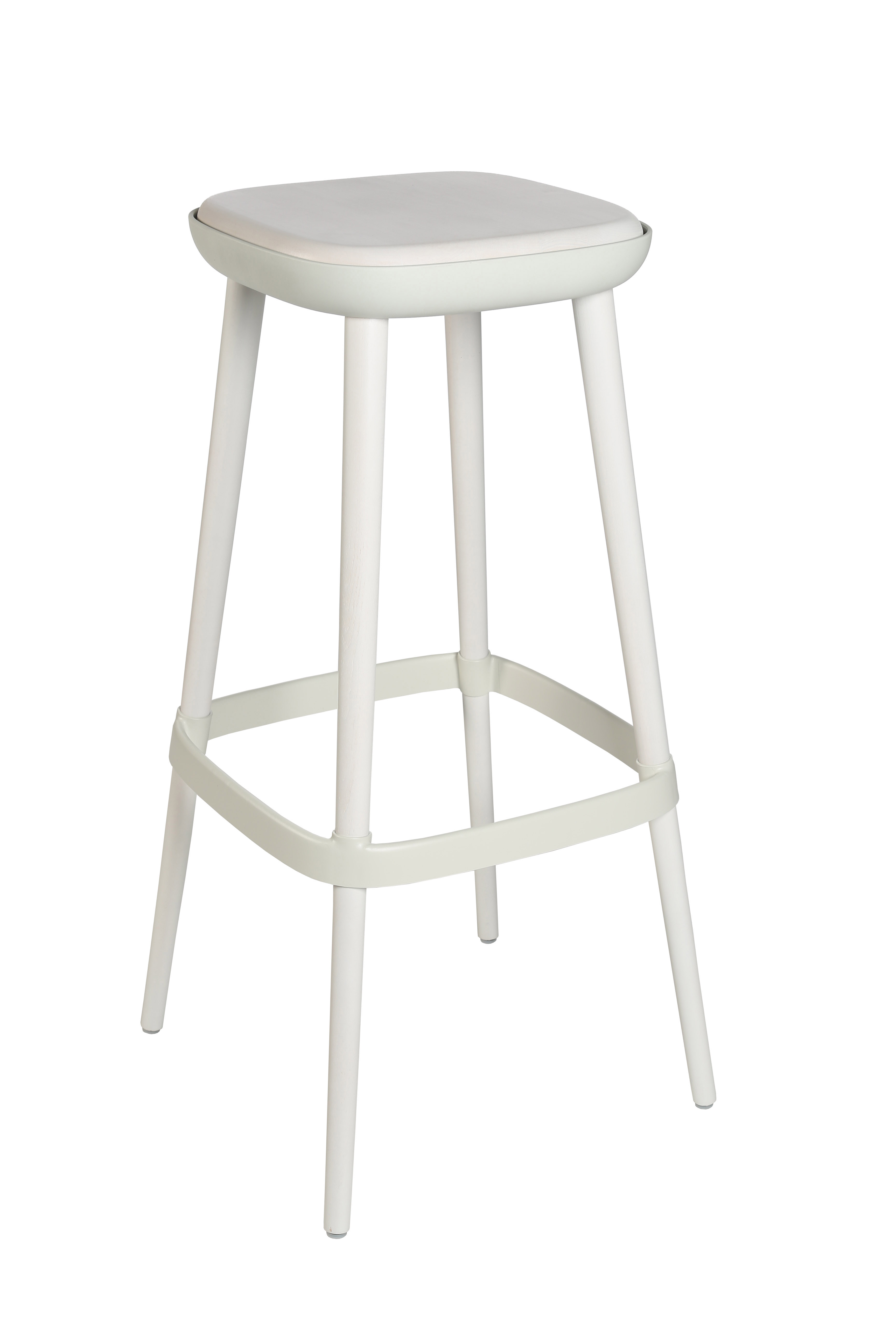 Barhocker Wagner W-2020 Stool smokey white, Beine lackiert