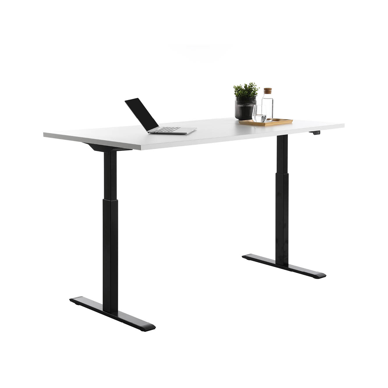 160 x 80 cm Schreibtisch Topstar Ergo E-Table höhenverstellbar - schwarz, weiss