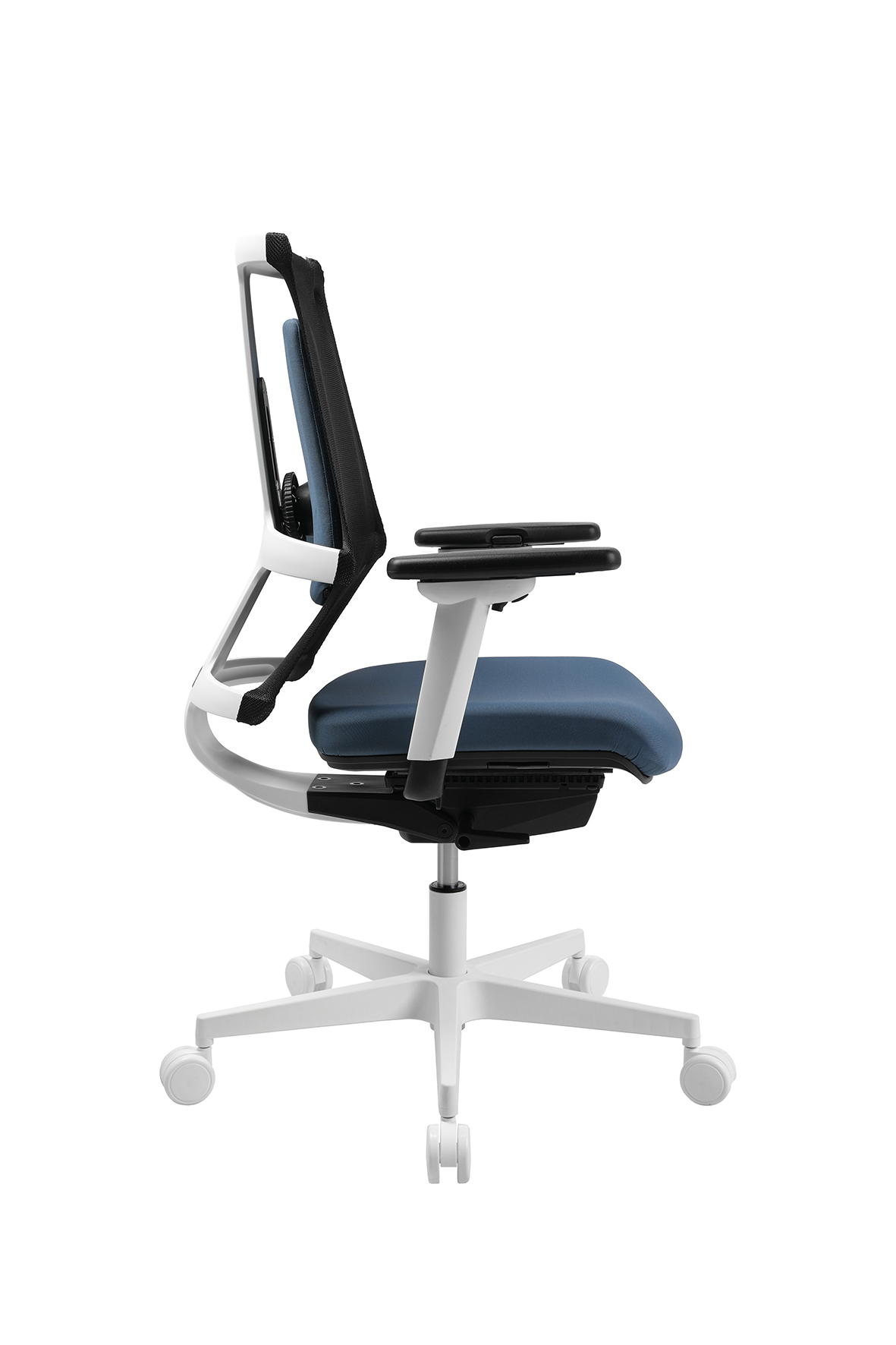 Bürostuhl Topstar Sitness X Back, blau-schwarz, Fußkreuz weiß