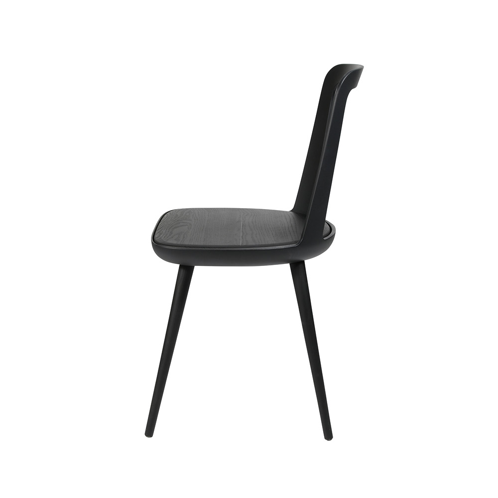 Esszimmerstuhl Wagner W-2020 Chair charcoal black, Beine lackiert