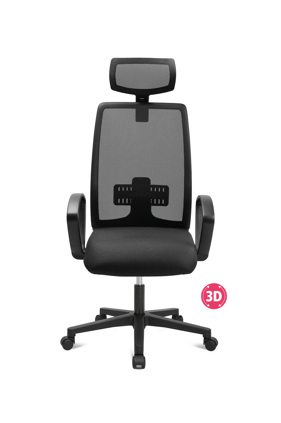 Bürostuhl Living Chairs Basic 20 mit fester Armlehne und Kopfstütze 