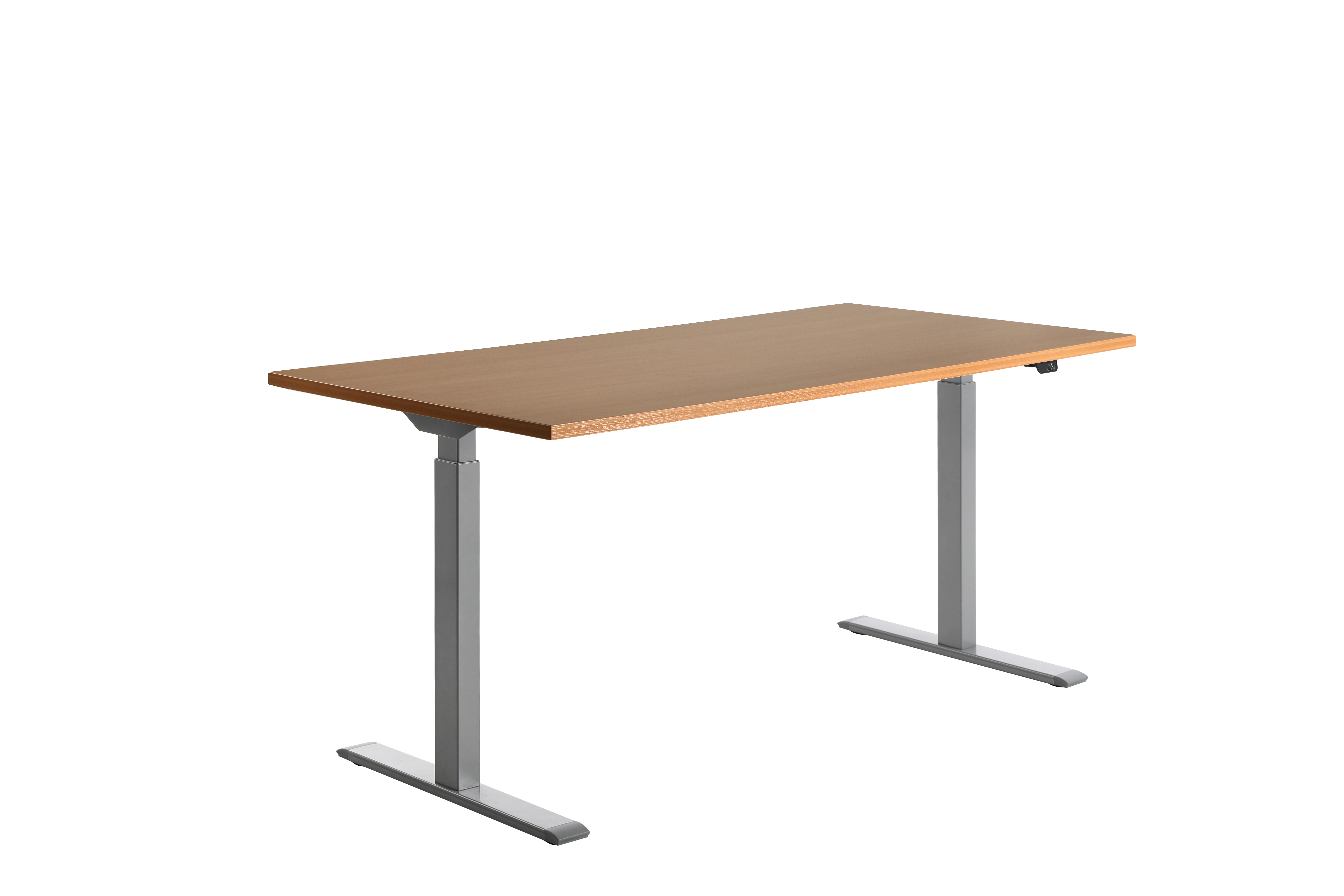 160 x 80 cm Schreibtisch Topstar Ergo E-Table höhenverstellbar - grau, Buche