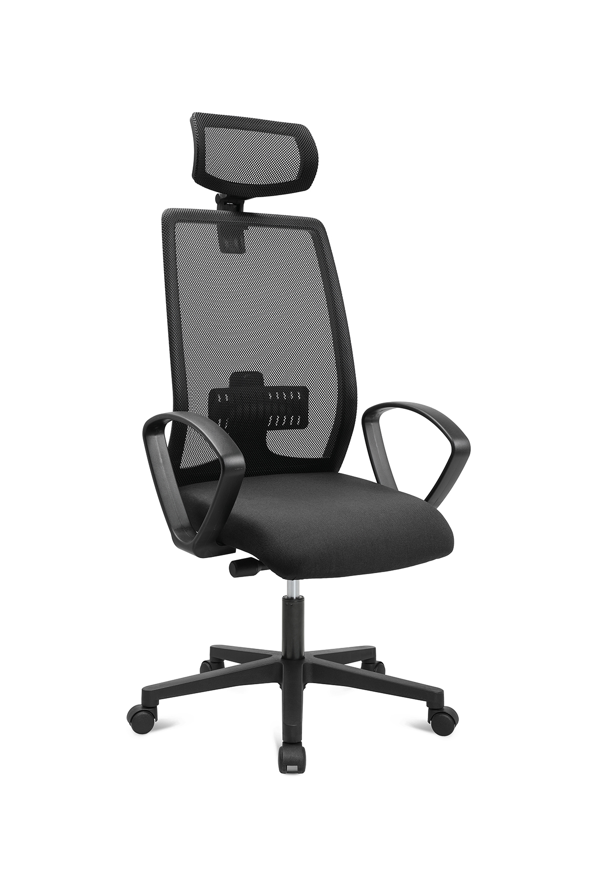 Bürostuhl Living Chairs Basic 20 mit fester Armlehne und Kopfstütze 